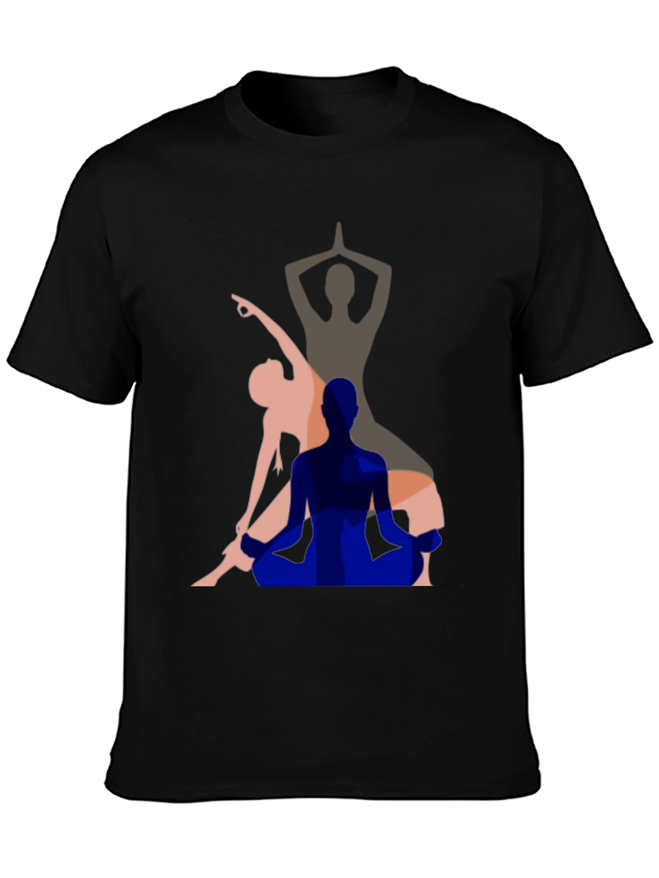 Yoga Pose Graphic Tee - Mens Black T-Shirt
