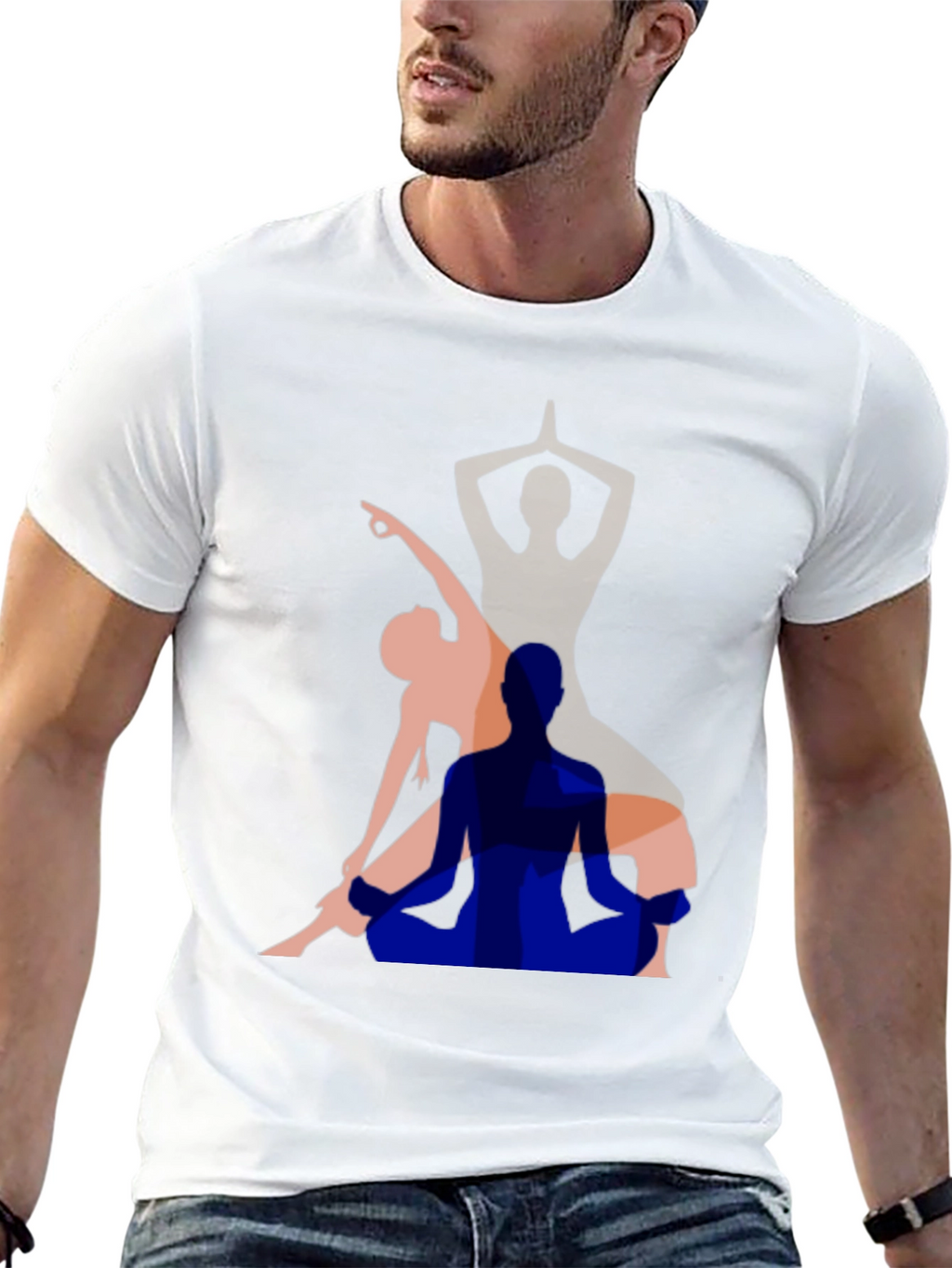 Yoga Pose Graphic Tee - Mens Black T-Shirt