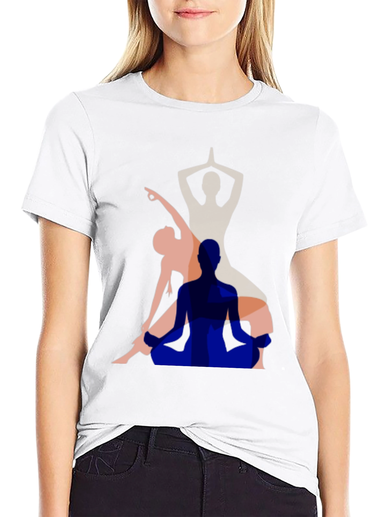 Yoga Pose Graphic Tee - Mens Black T-Shirt