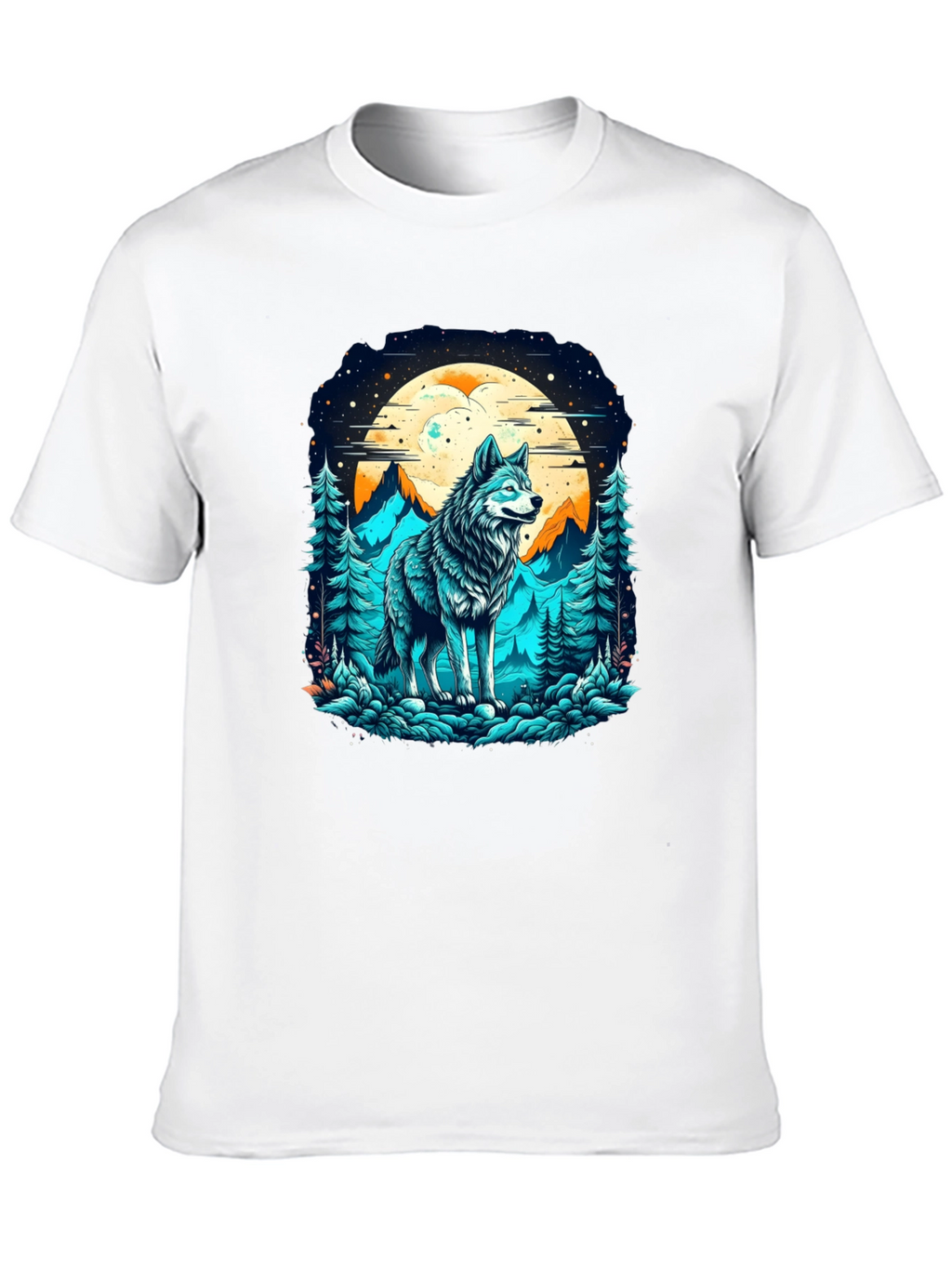Wolf Moon Graphic Tee - Nature Inspired Design