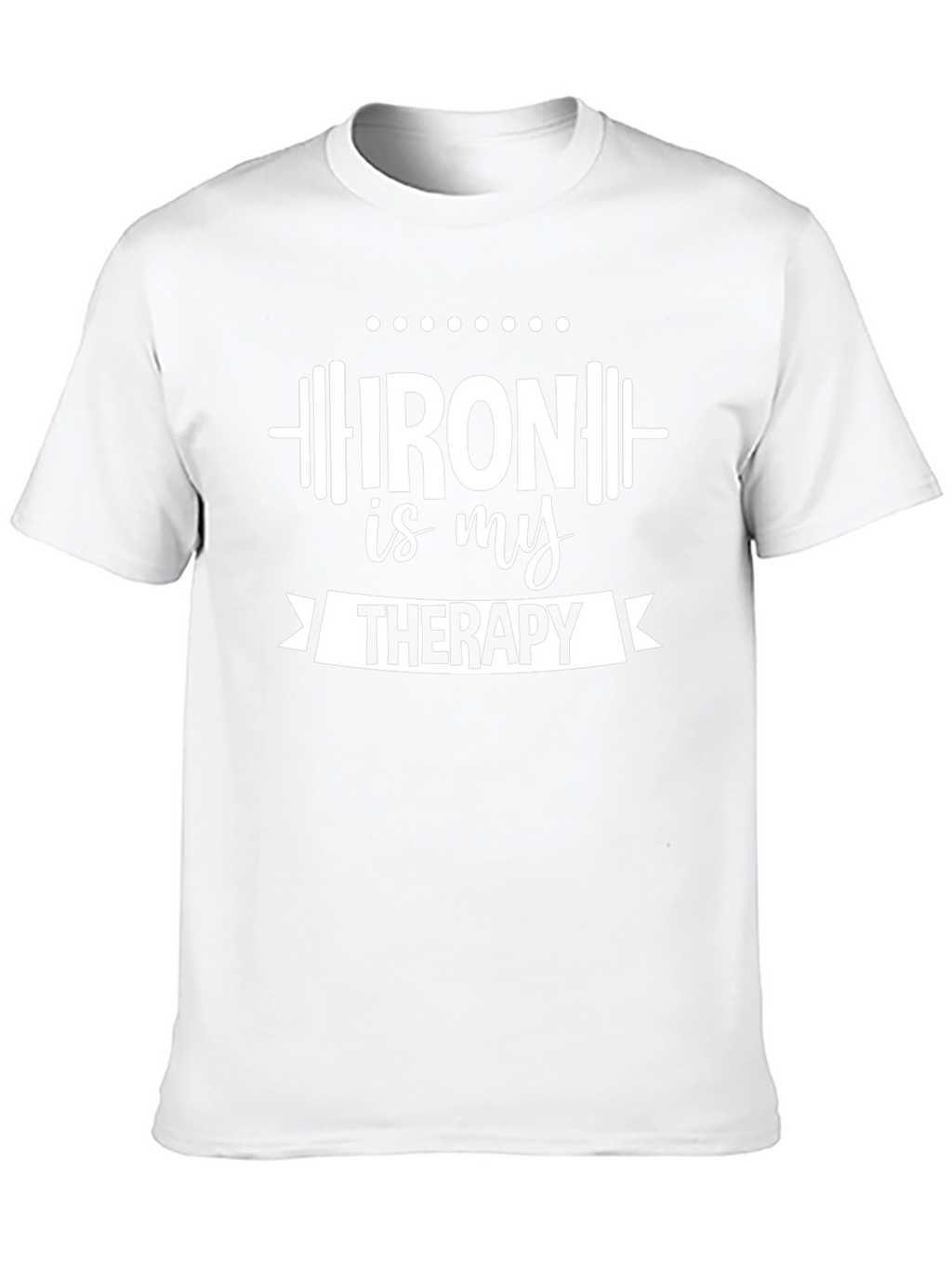 Iron is My Therapy Black Graphic T-Shirt
