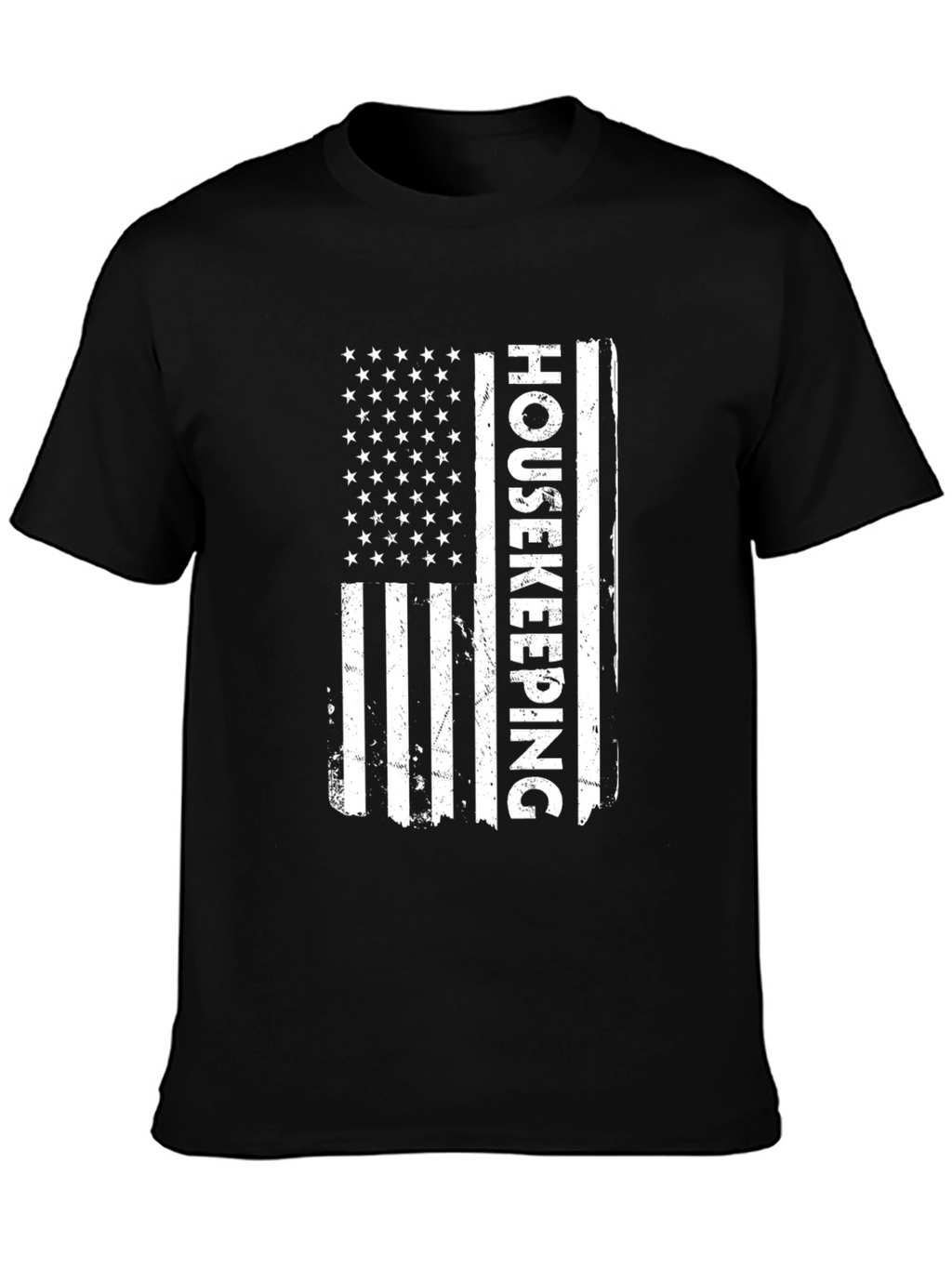Housekeeping American Flag Graphic T-Shirt