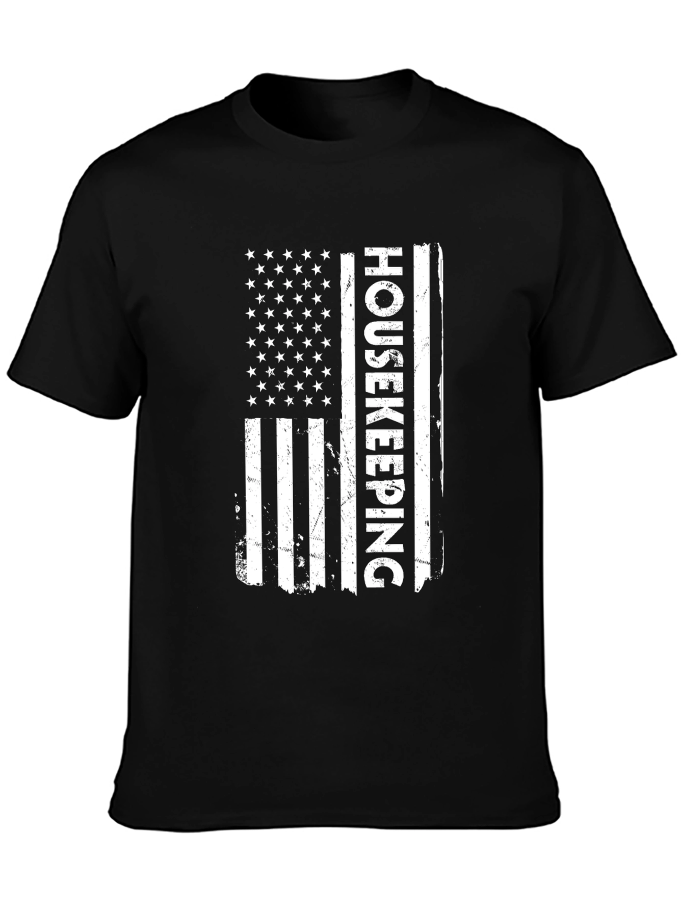 Housekeeping American Flag Graphic T-Shirt