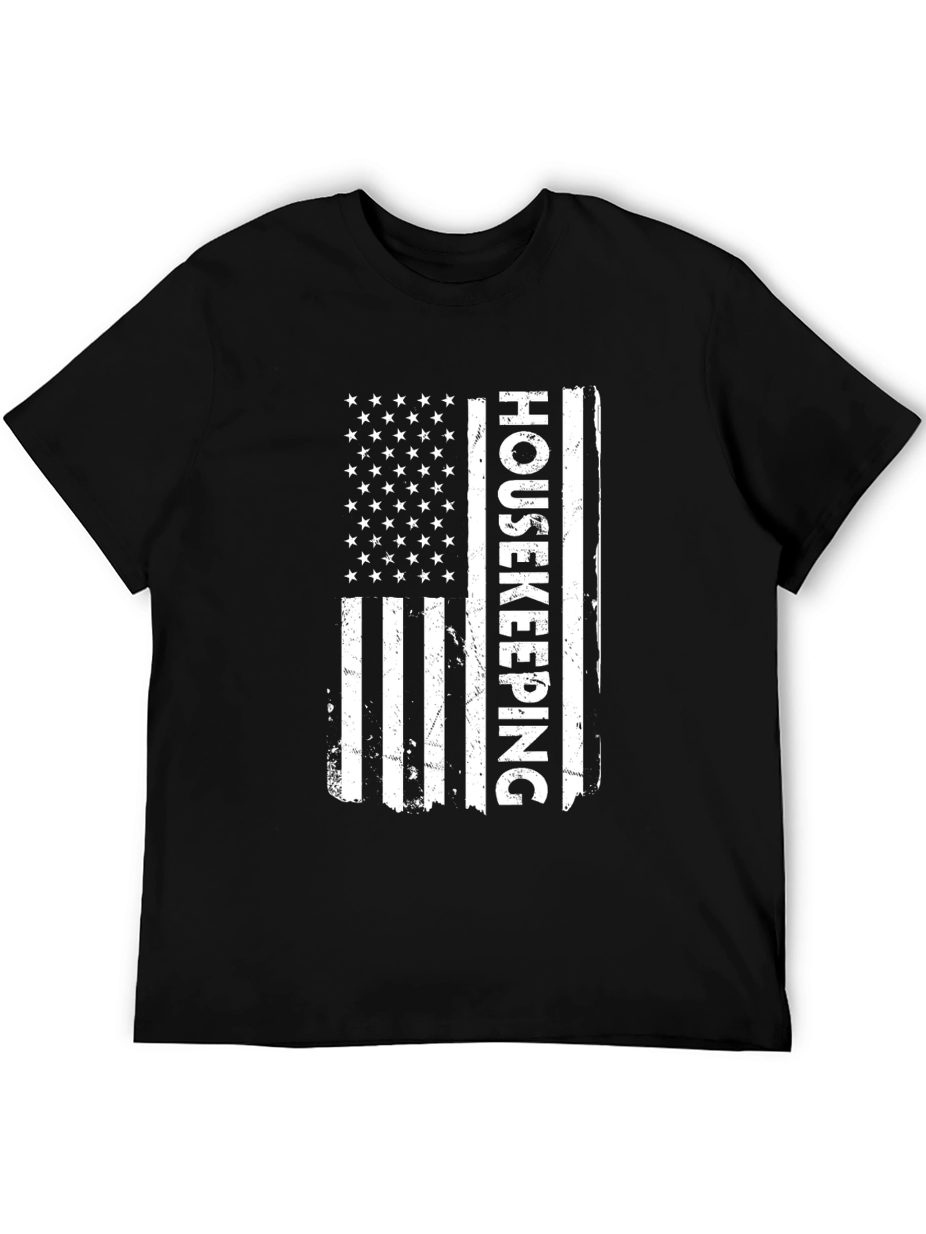 Housekeeping American Flag Graphic T-Shirt