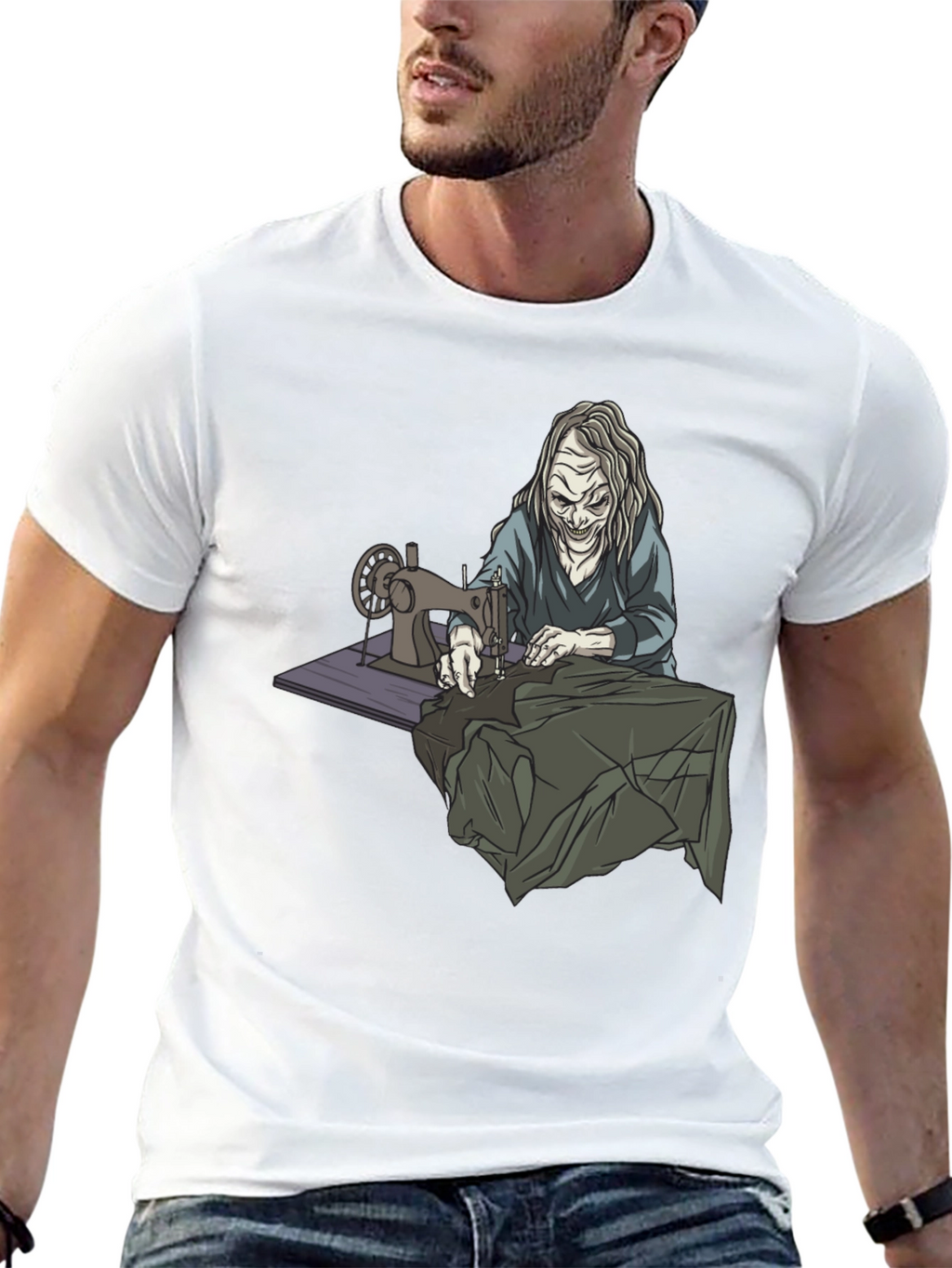 Creepy Seamstress Graphic T-Shirt