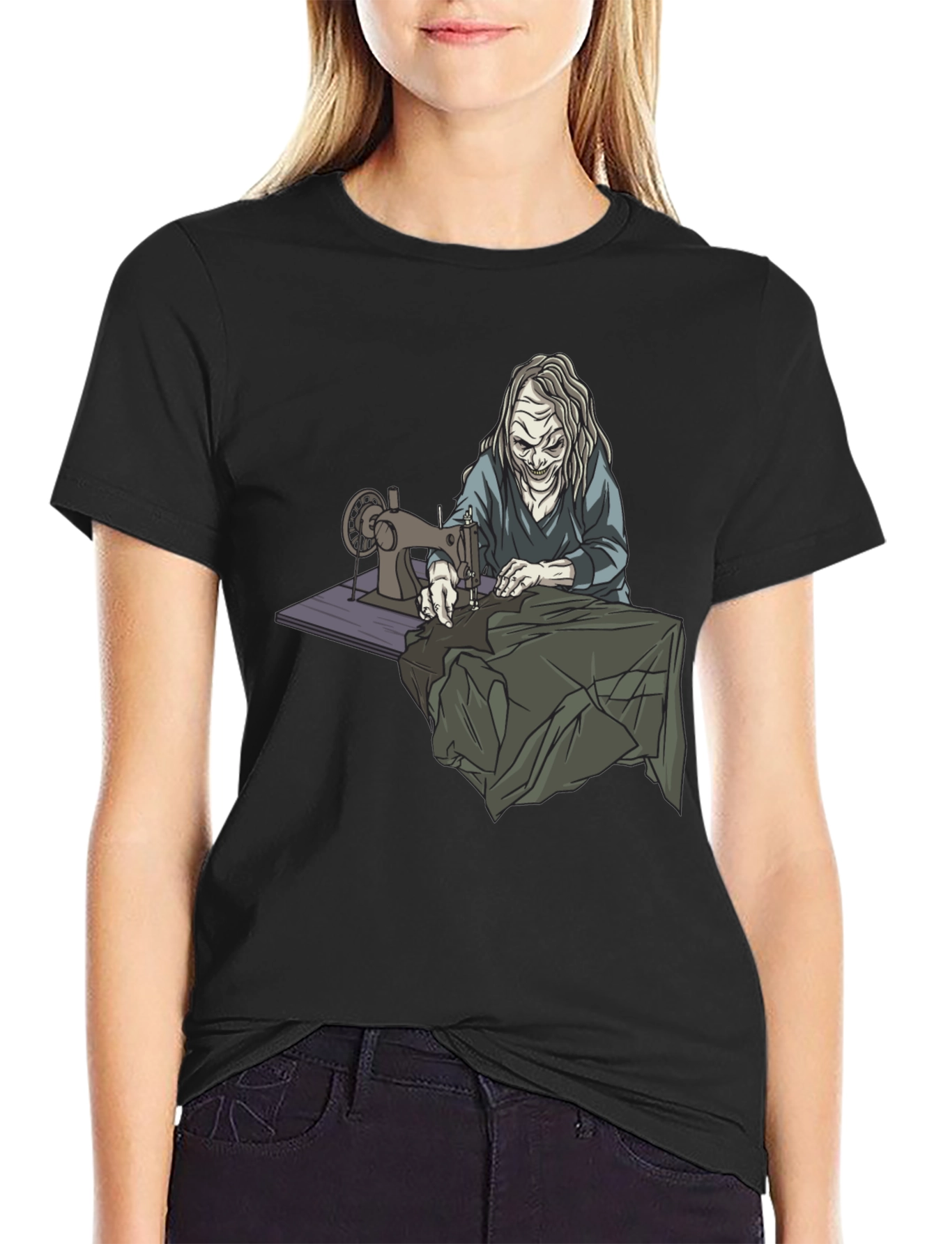 Creepy Seamstress Graphic T-Shirt