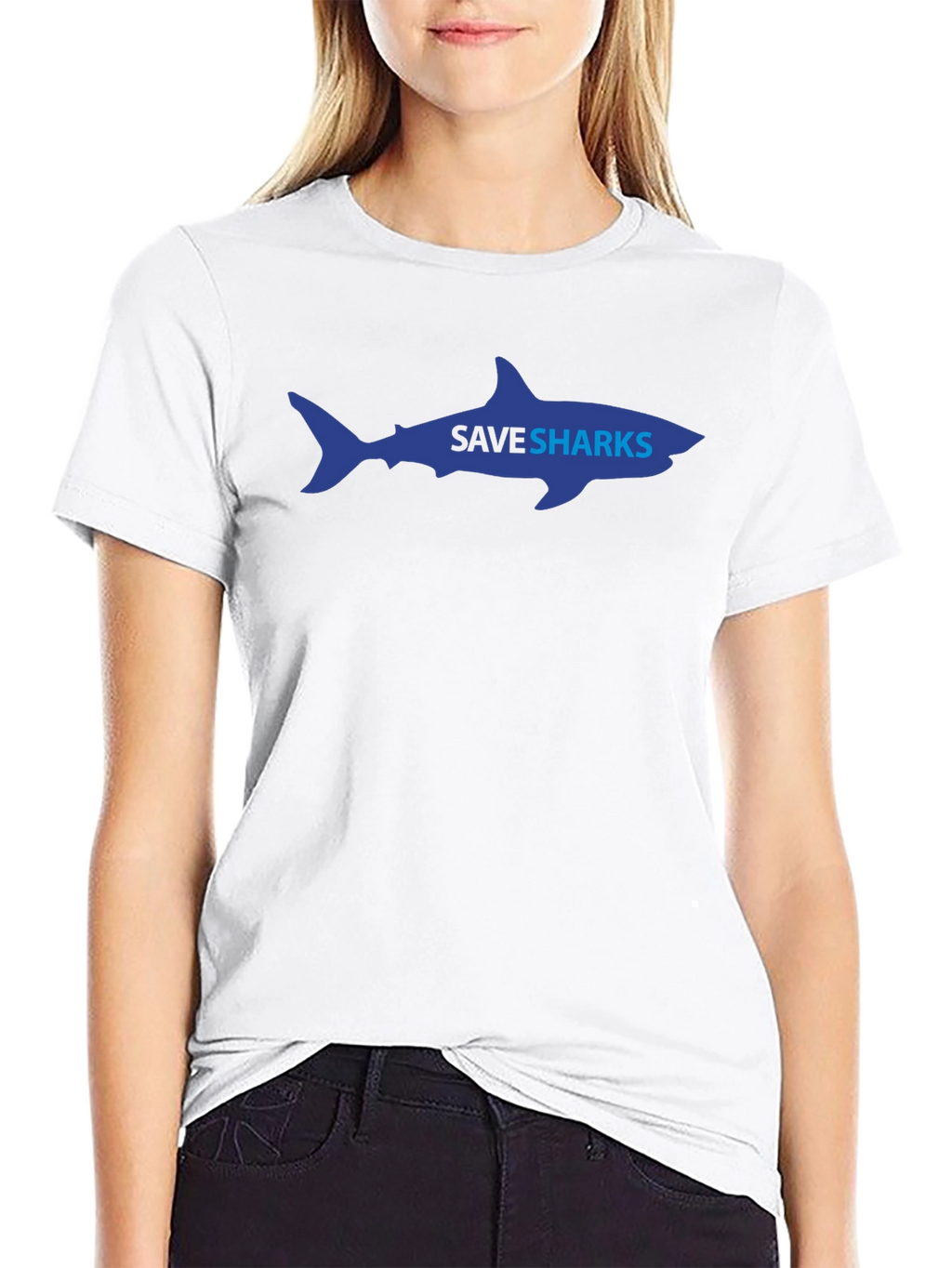 Save Sharks Graphic Tee - Eco-Friendly Awareness Shirt