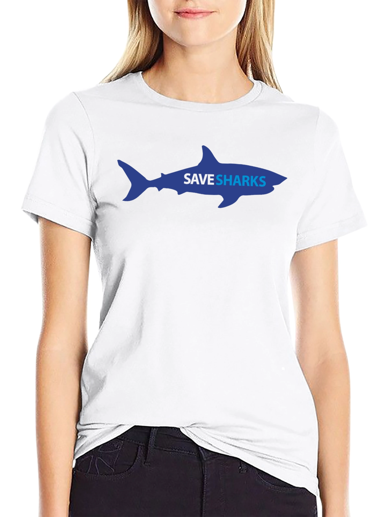 Save Sharks Graphic Tee - Eco-Friendly Awareness Shirt