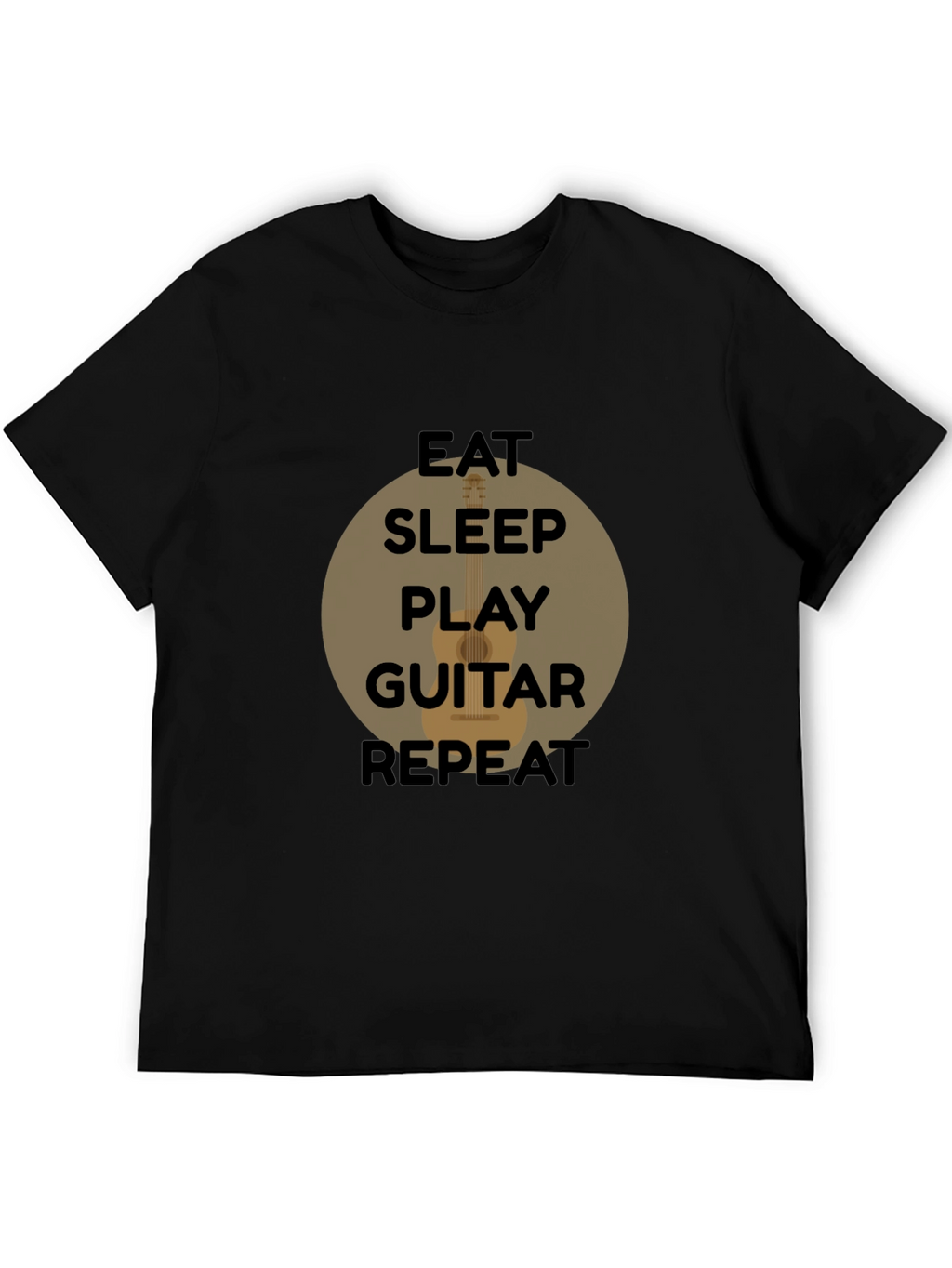 Eat Sleep Play Guitar Repeat Black T-Shirt