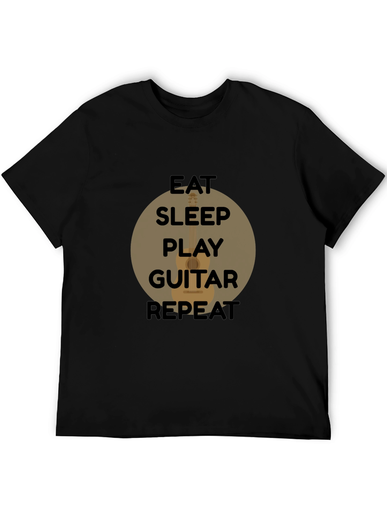 Eat Sleep Play Guitar Repeat Black T-Shirt