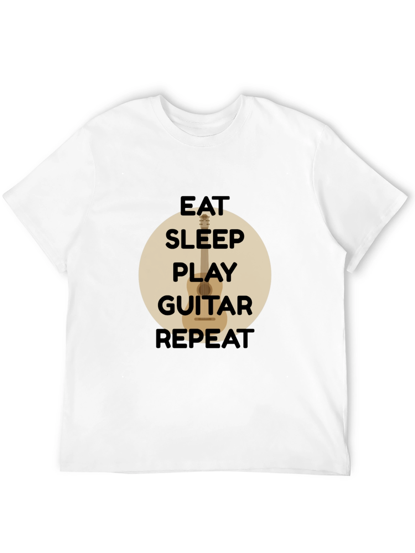 Eat Sleep Play Guitar Repeat Black T-Shirt