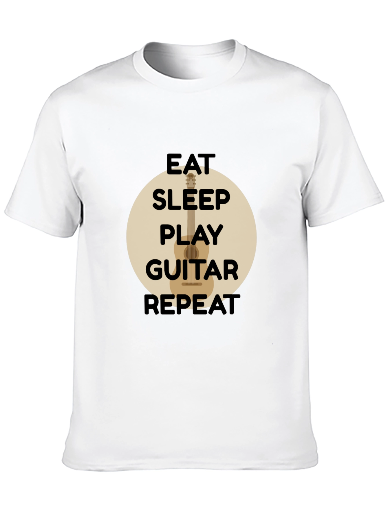 Eat Sleep Play Guitar Repeat Black T-Shirt