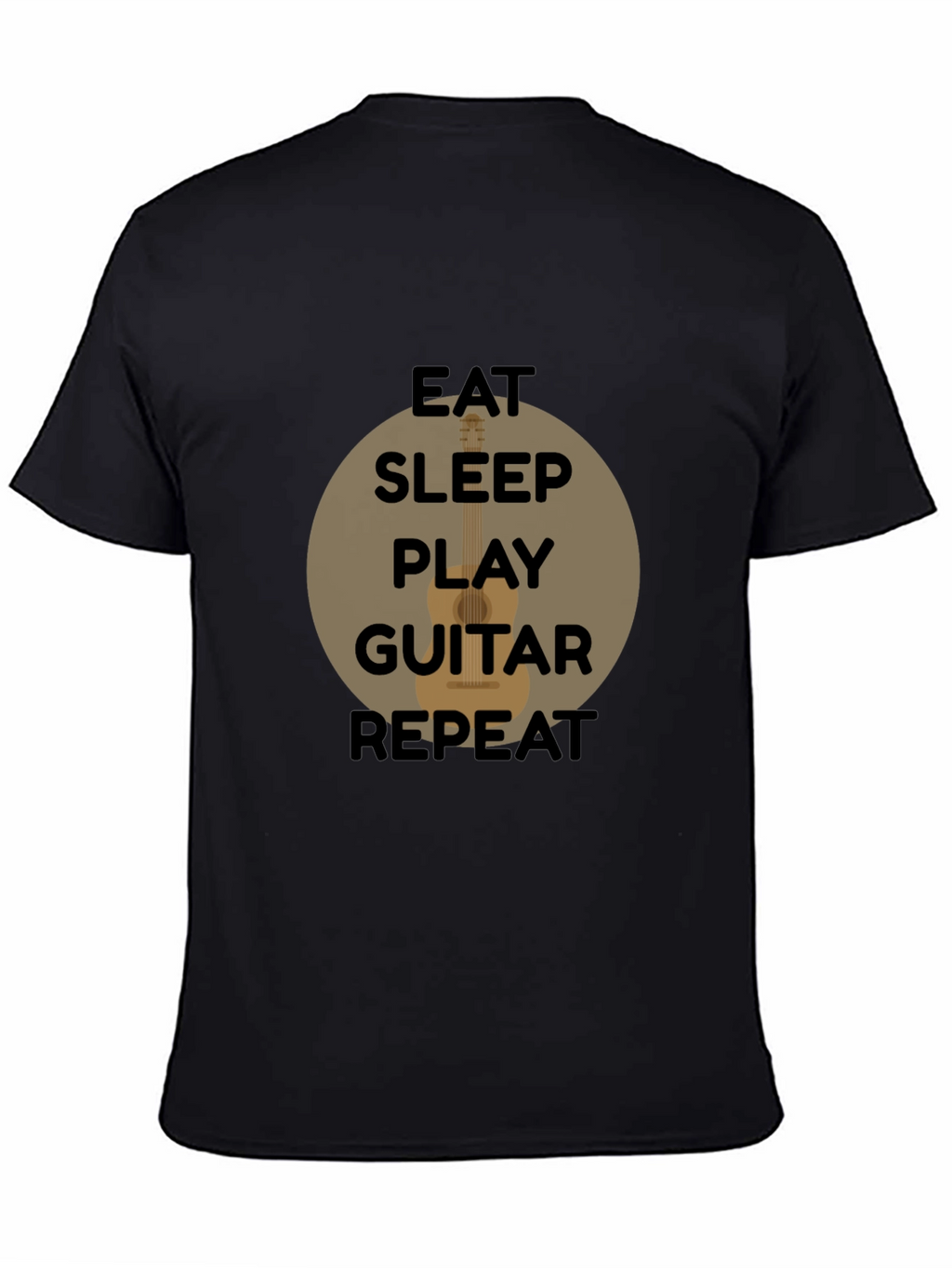 Eat Sleep Play Guitar Repeat Black T-Shirt