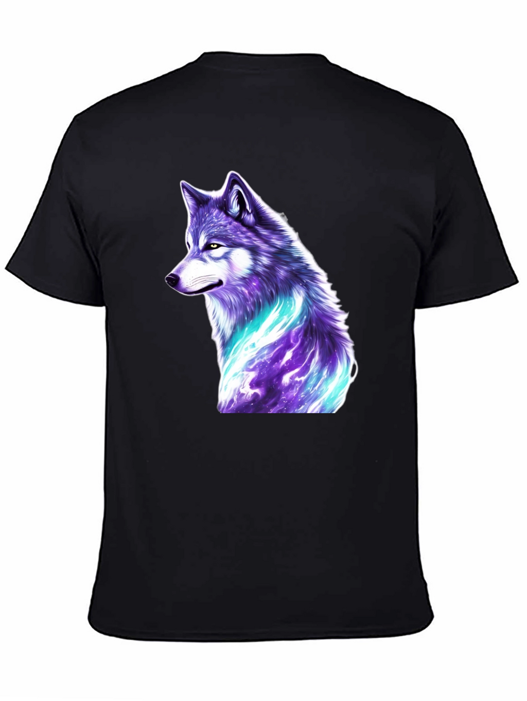 Mystic Wolf Graphic T-Shirt - Black