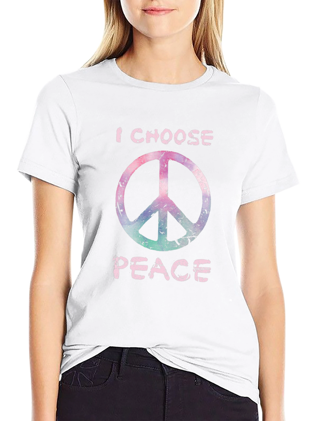 I Choose Peace Graphic Tee - Stylish Black T-Shirt
