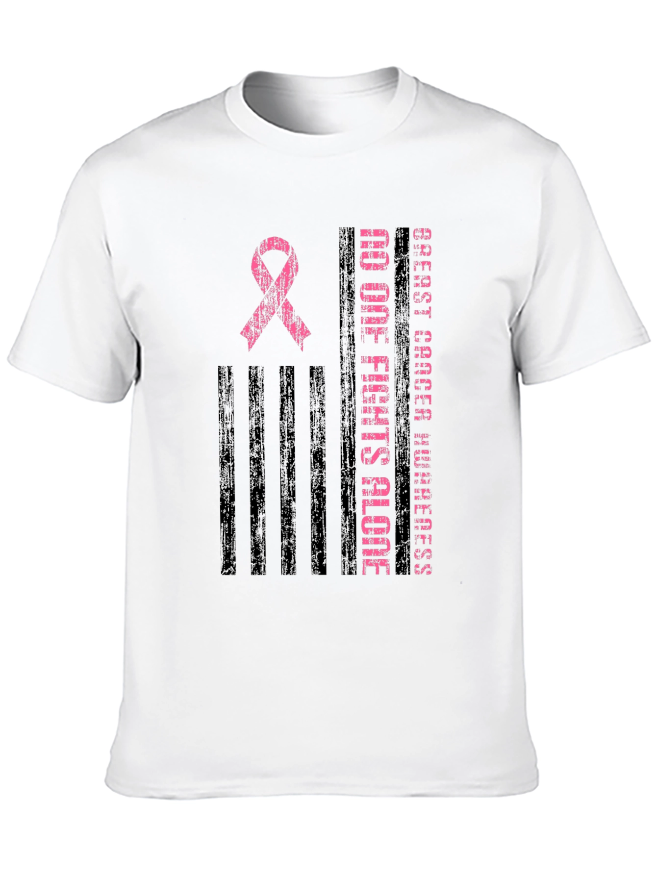 Breast Cancer Awareness Ribbon Graphic Tee