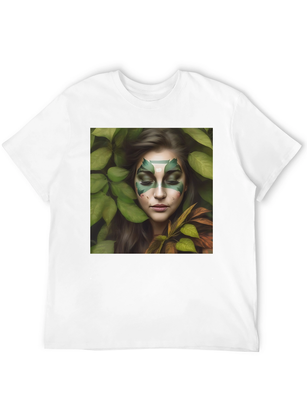 Nature Spirit Graphic Tee - Black Cotton Blend Shirt