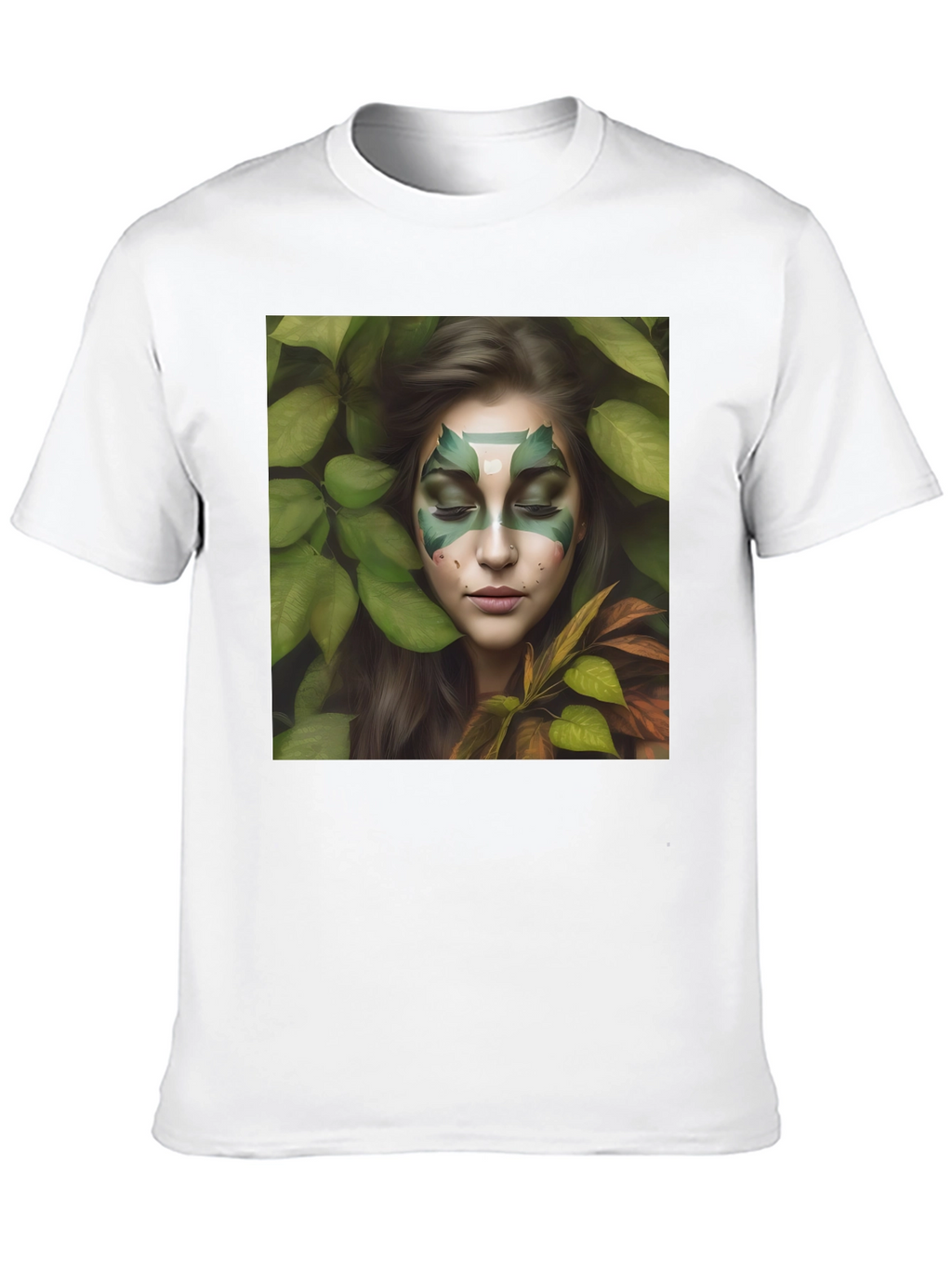Nature Spirit Graphic Tee - Black Cotton Blend Shirt