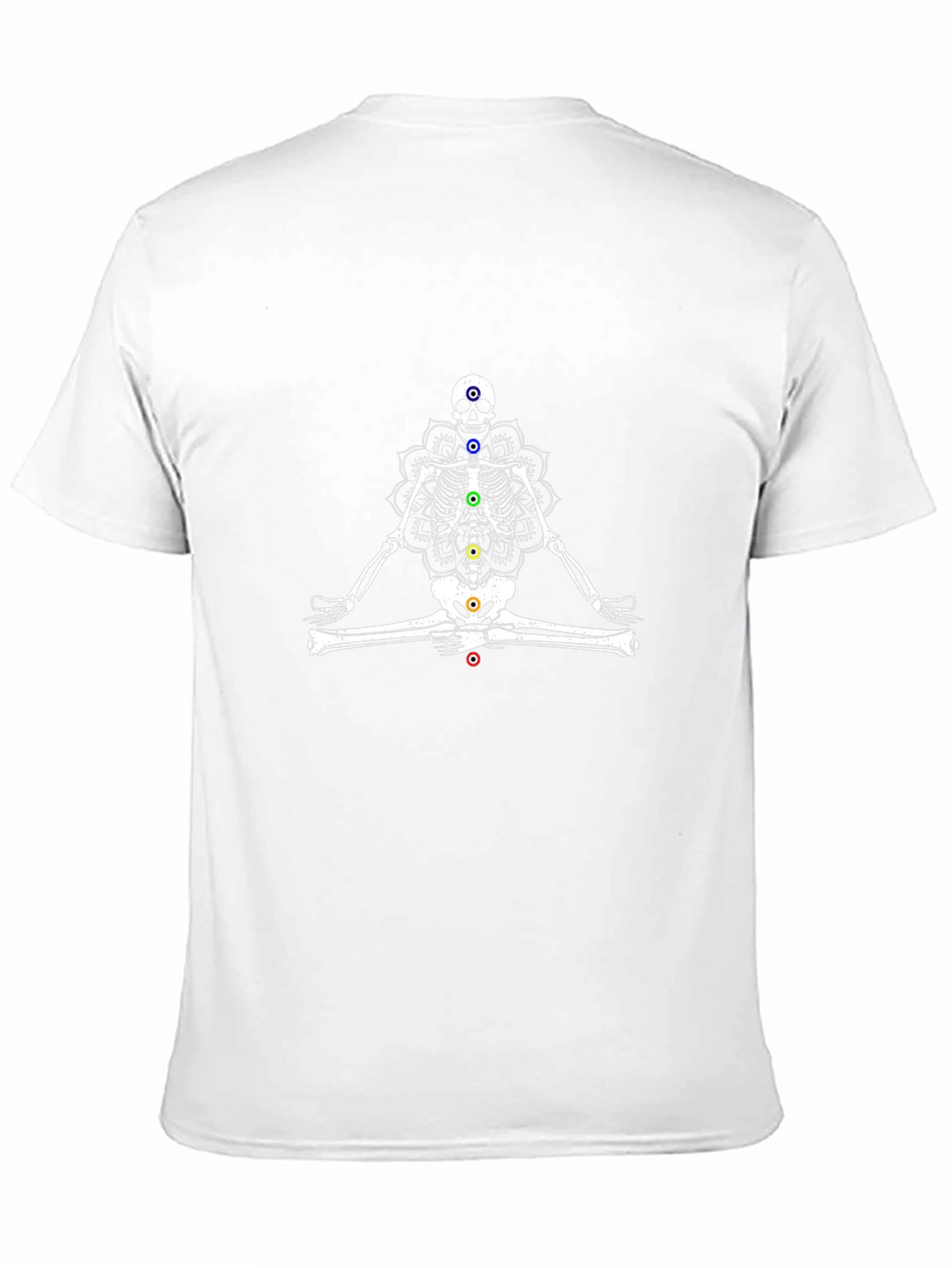 Meditating Skeleton Chakra T-Shirt - Black