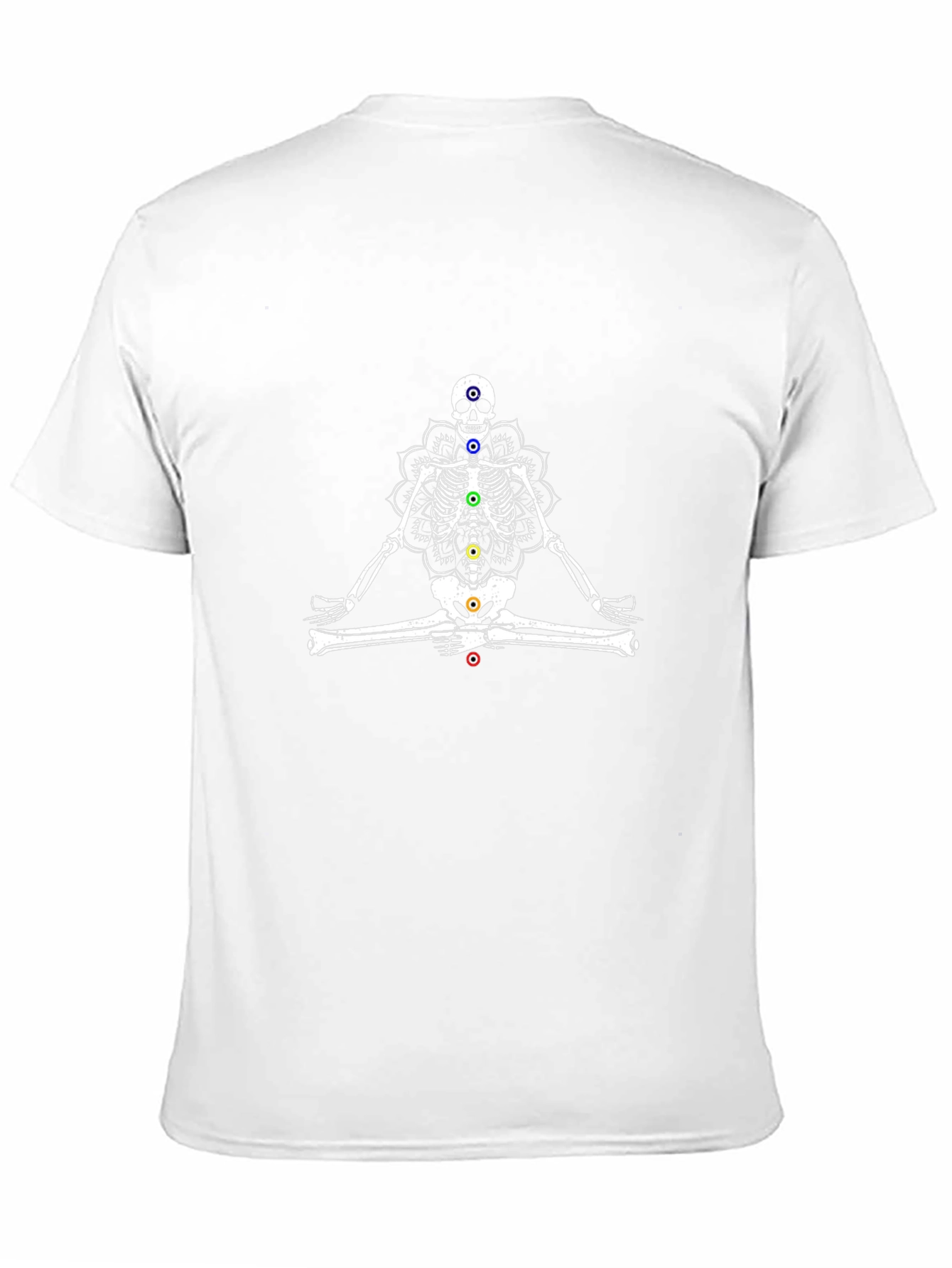Meditating Skeleton Chakra T-Shirt - Black