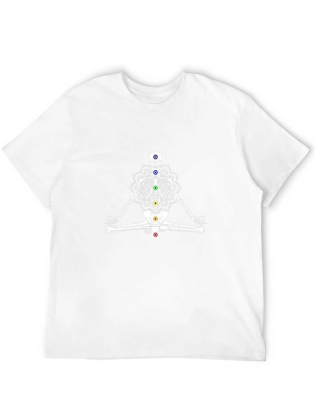 Meditating Skeleton Chakra T-Shirt - Black