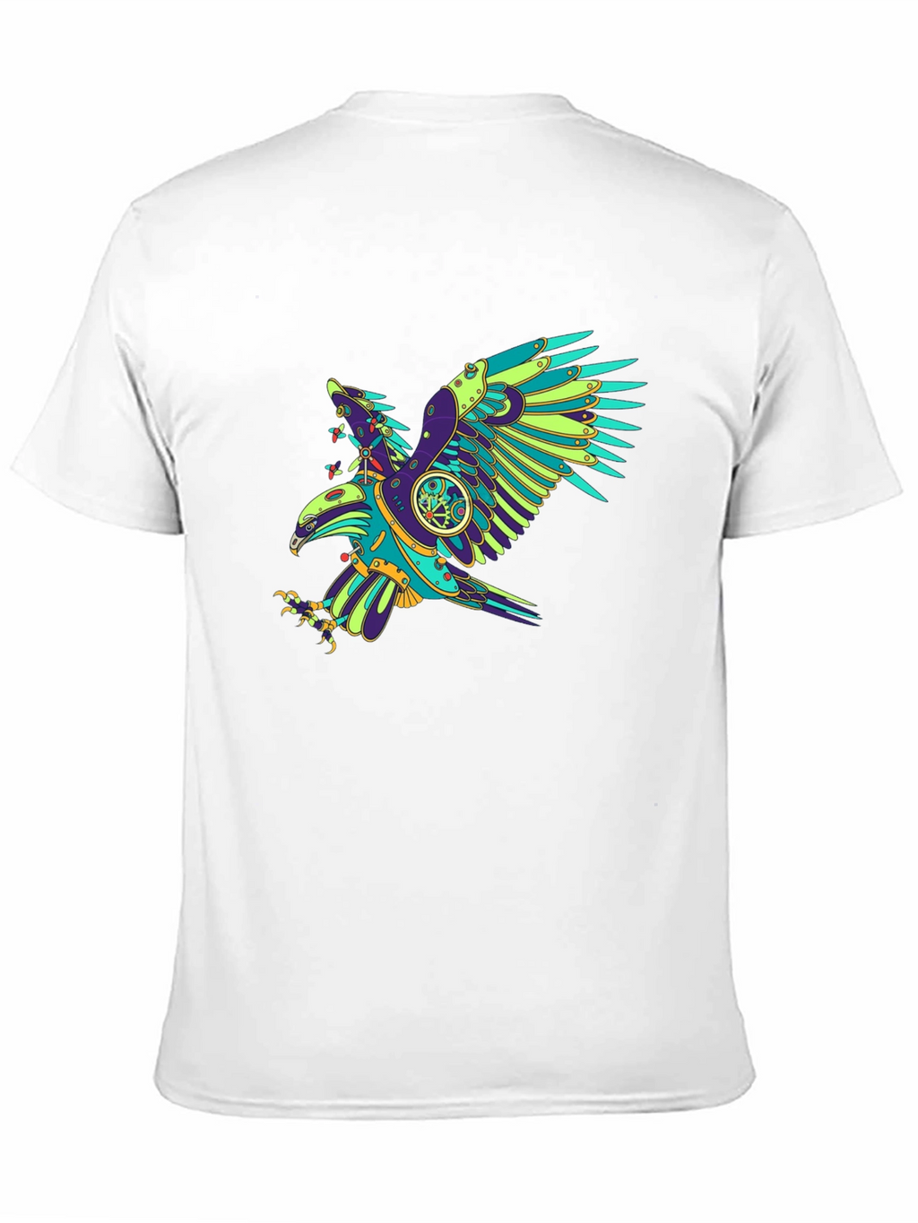 Steampunk Eagle Graphic Black T-Shirt