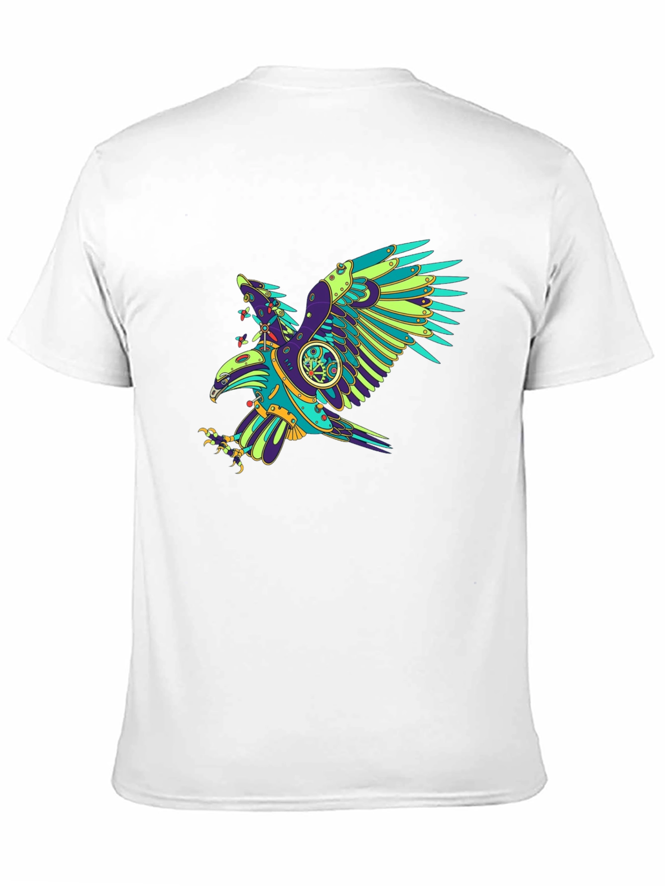 Steampunk Eagle Graphic Black T-Shirt