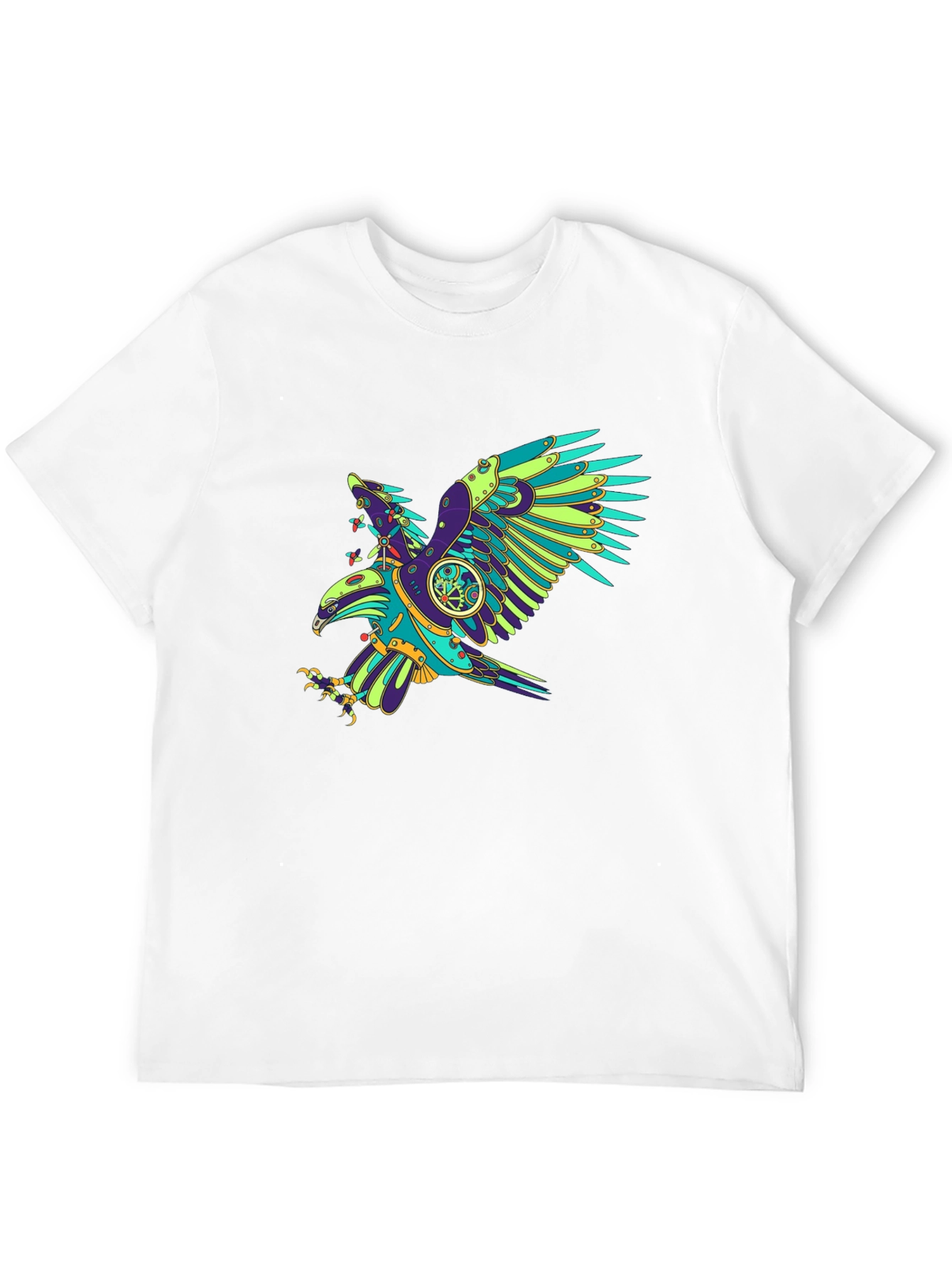 Steampunk Eagle Graphic Black T-Shirt