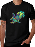 Steampunk Eagle Graphic Black T-Shirt