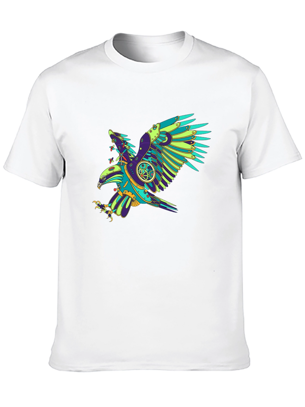 Steampunk Eagle Graphic Black T-Shirt
