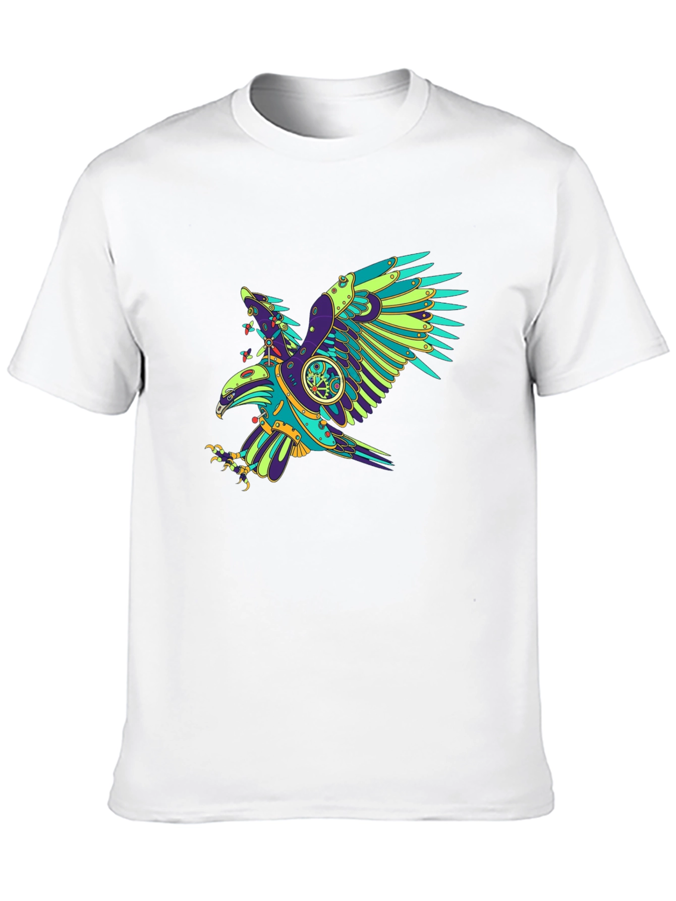 Steampunk Eagle Graphic Black T-Shirt
