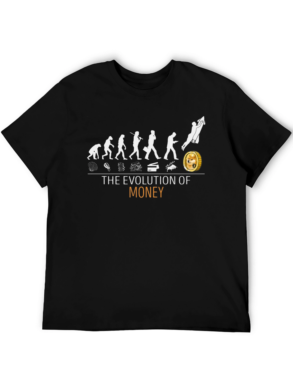 Evolution of Money T-Shirt - Crypto Dogecoin