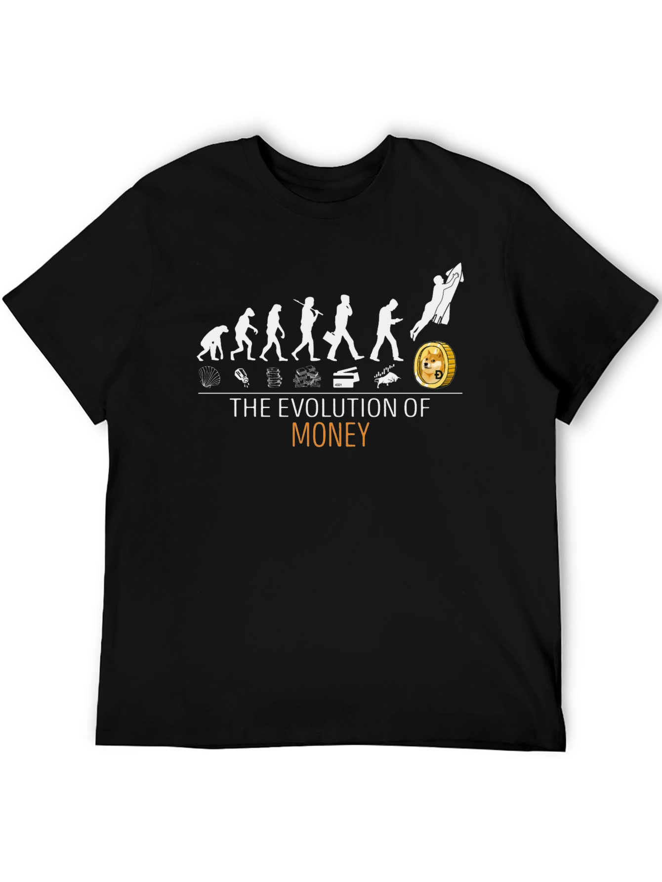 Evolution of Money T-Shirt - Crypto Dogecoin
