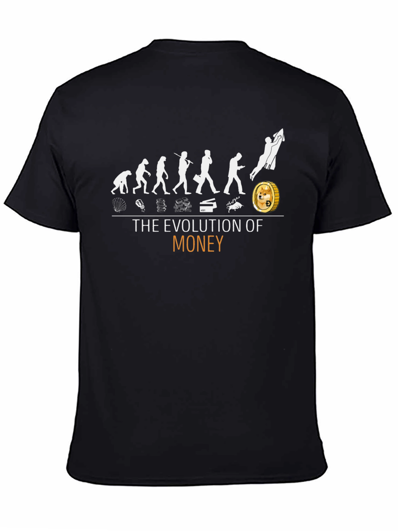 Evolution of Money T-Shirt - Crypto Dogecoin