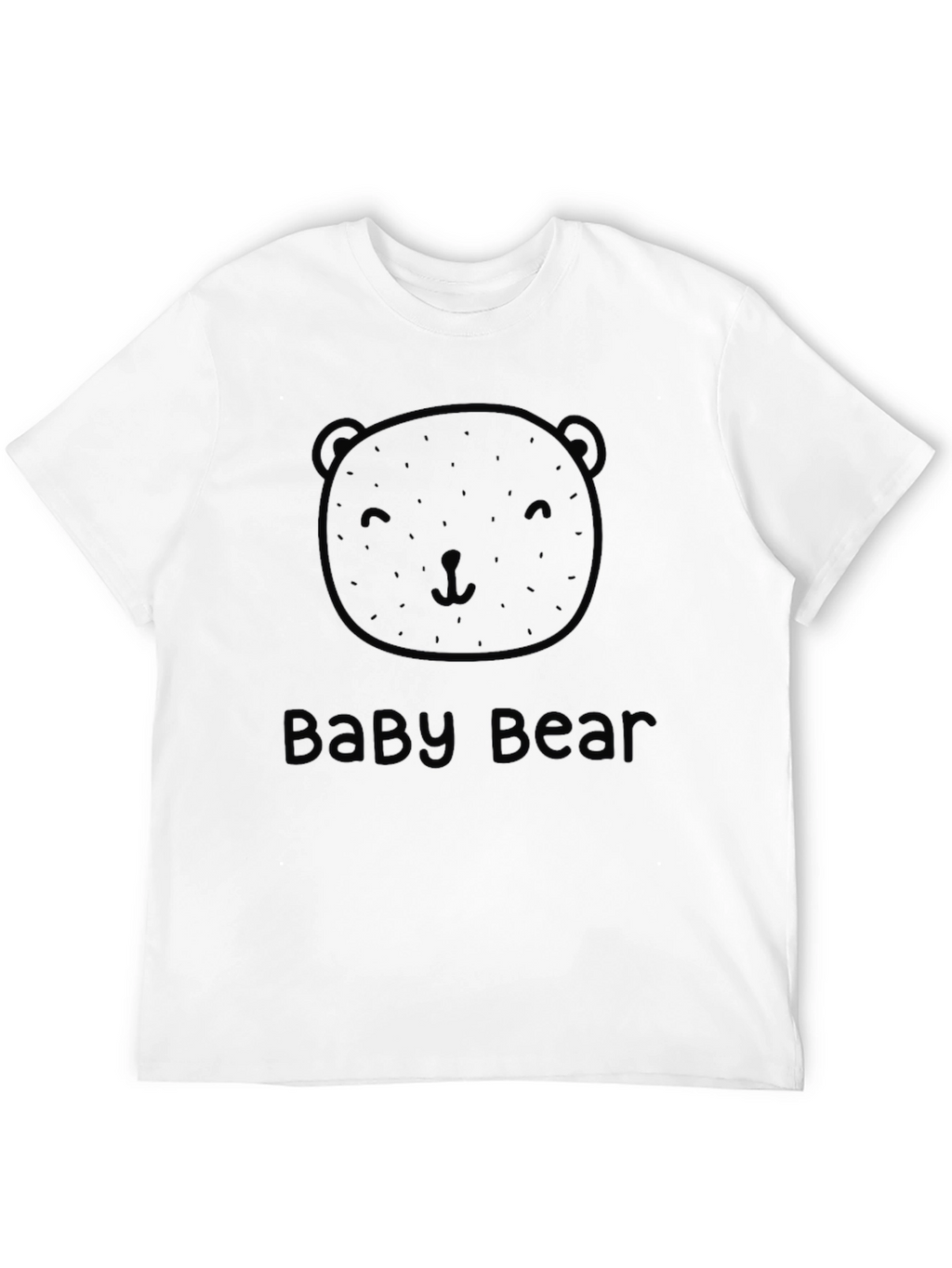 Baby Bear Black Cotton Graphic T-Shirt