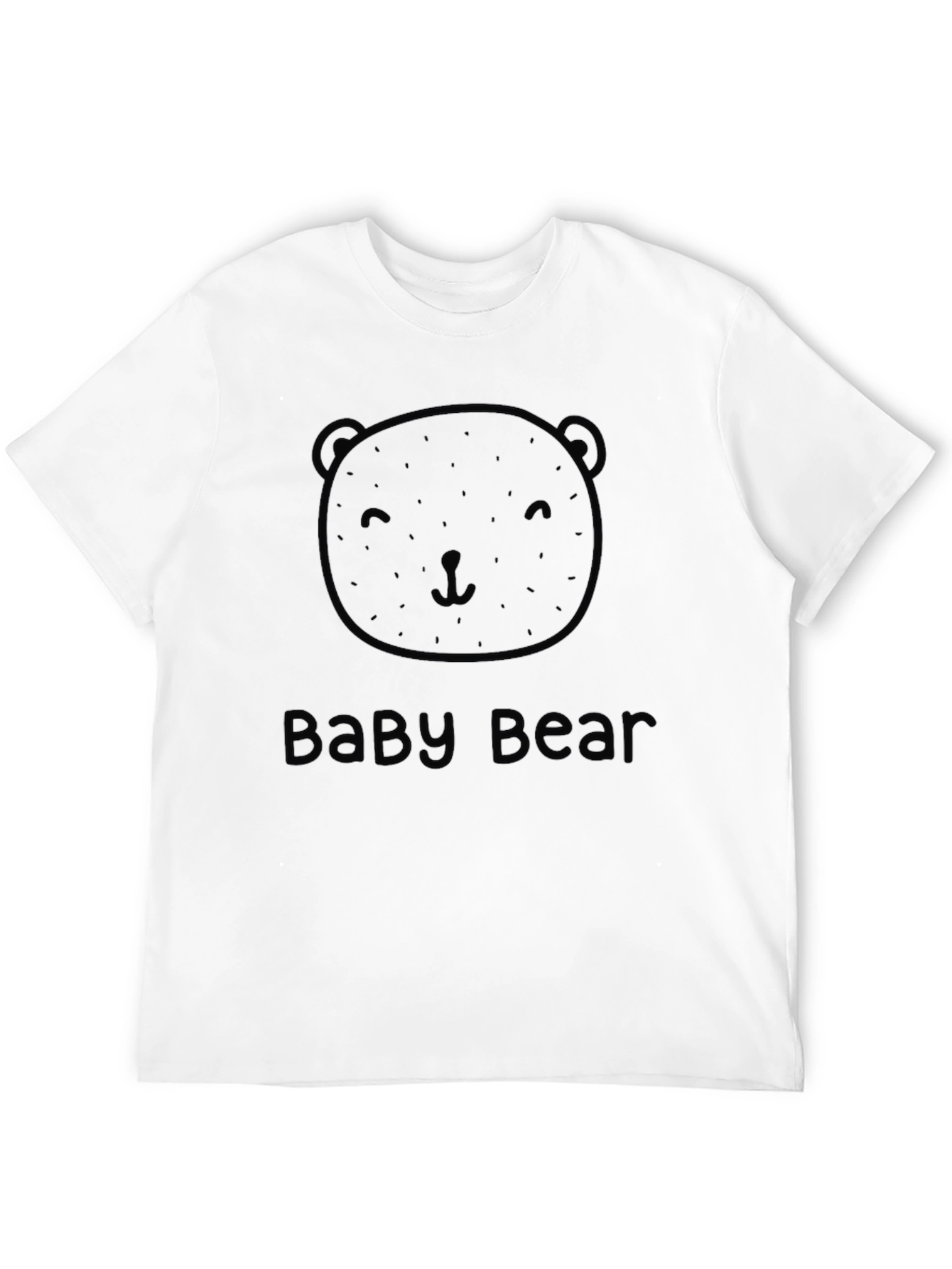 Baby Bear Black Cotton Graphic T-Shirt