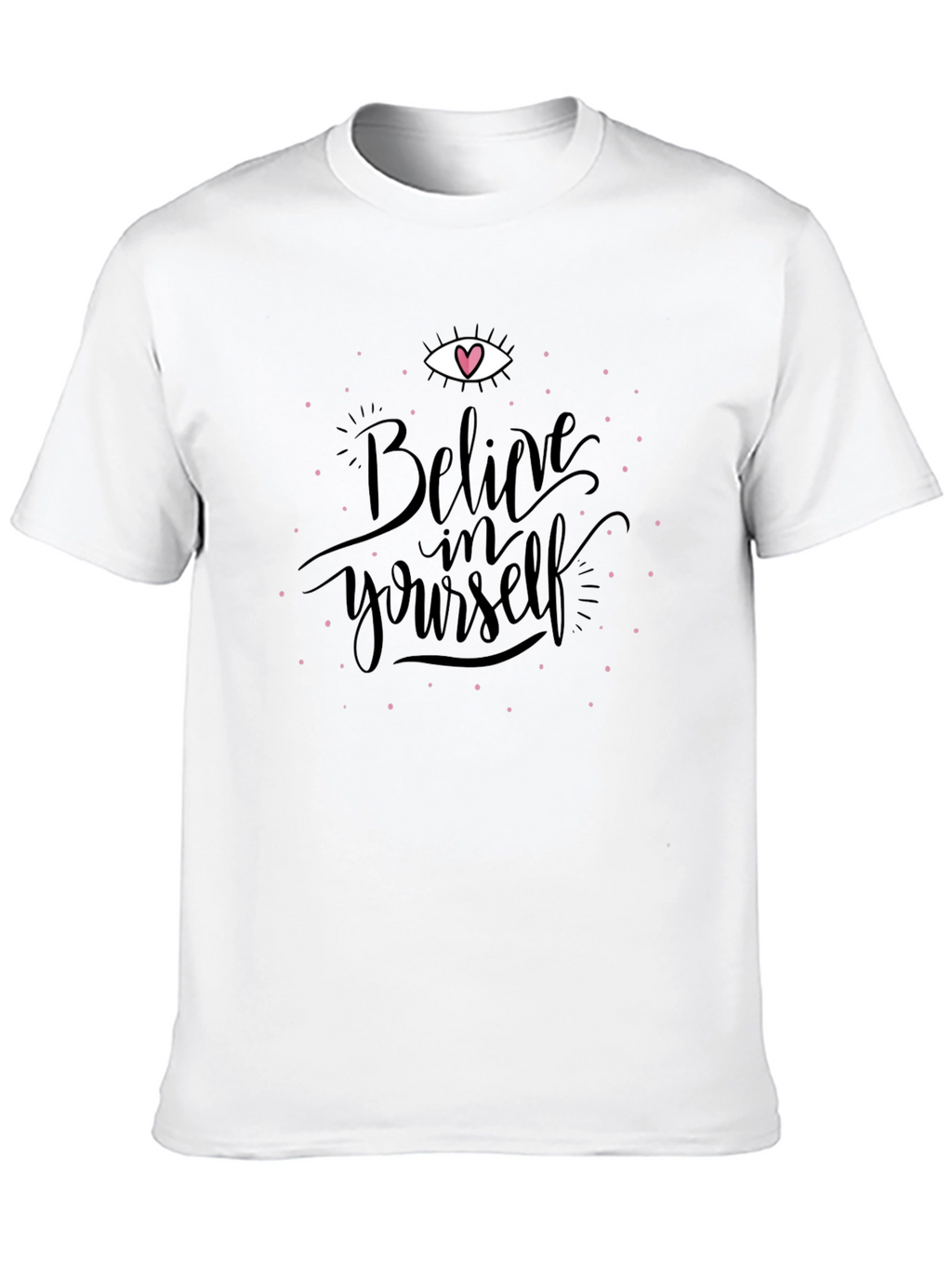 Believe in Yourself Graphic Tee - Black Cotton