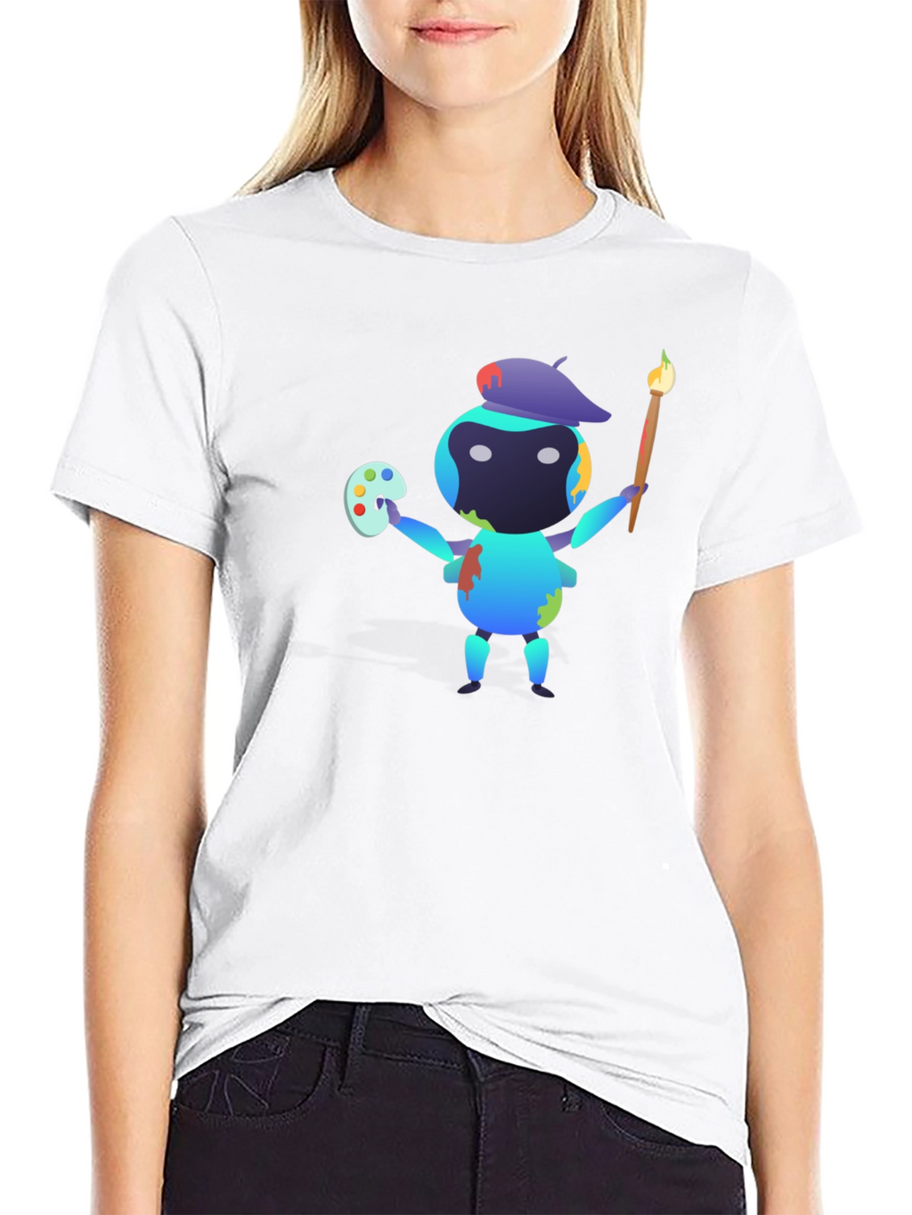 Artist Bot T-Shirt - Creative & Unique Graphic Tee