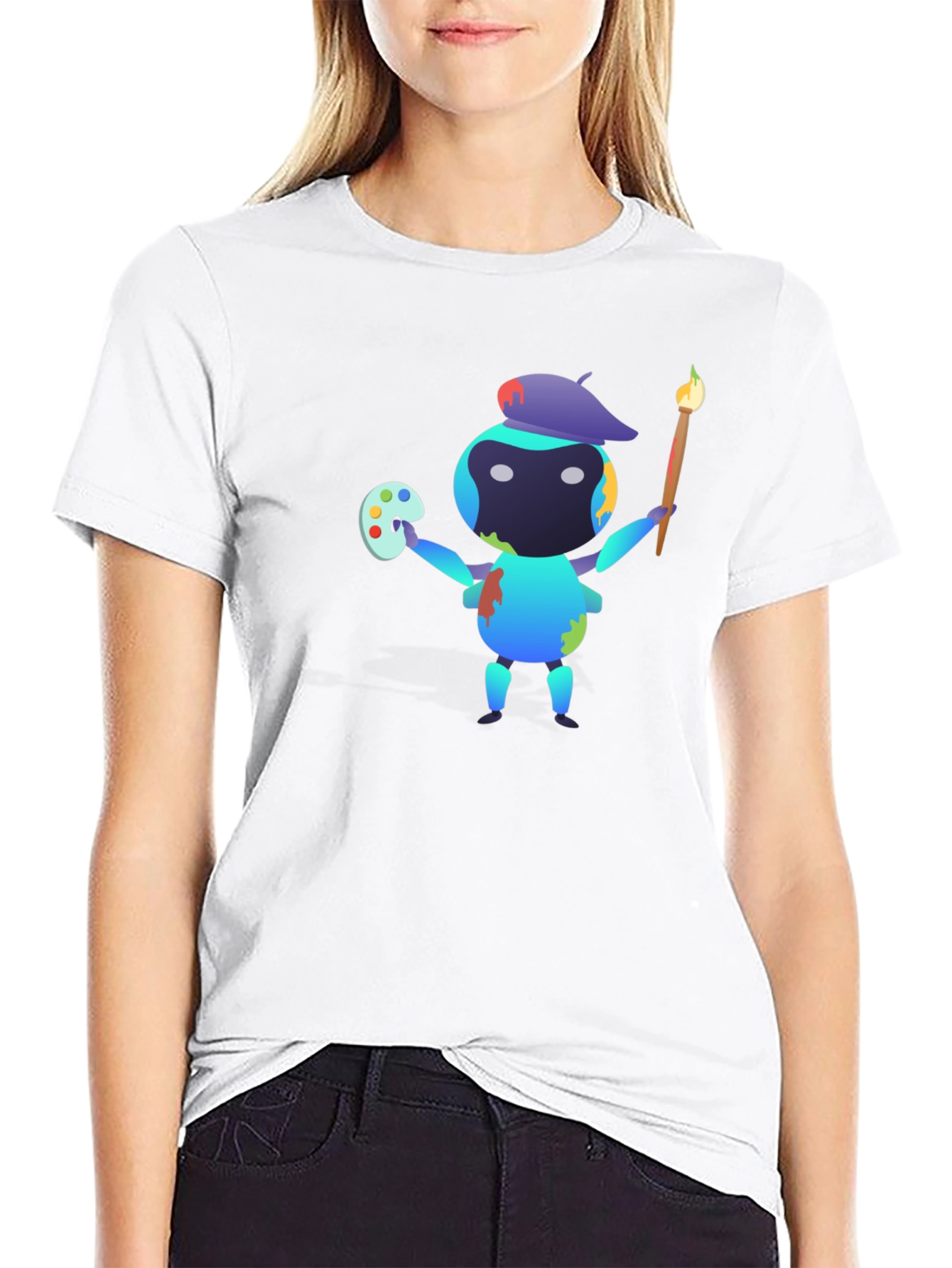 Artist Bot T-Shirt - Creative & Unique Graphic Tee