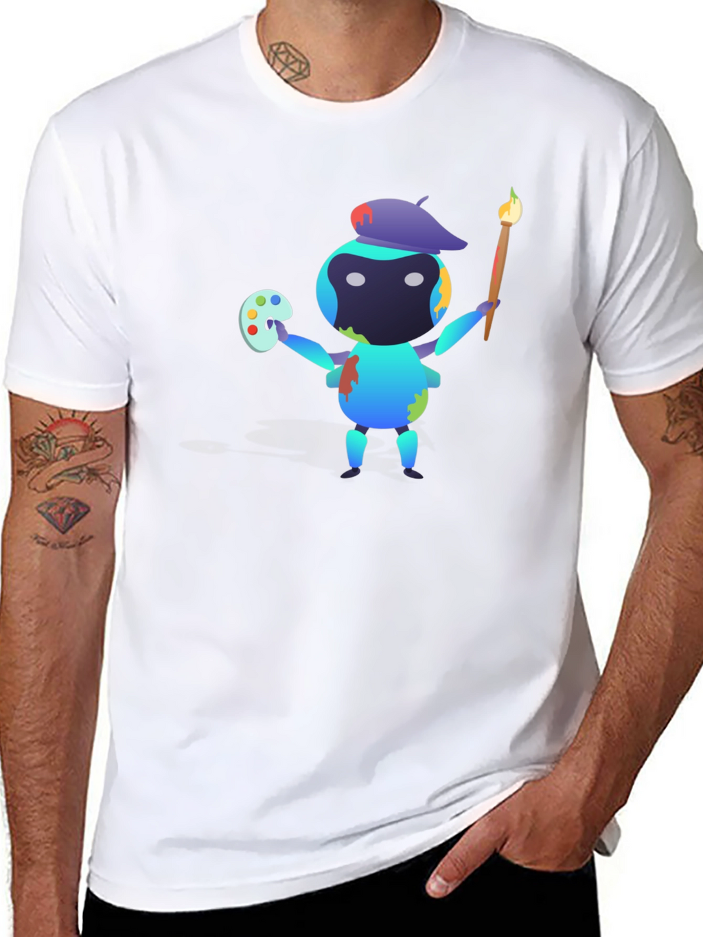Artist Bot T-Shirt - Creative & Unique Graphic Tee