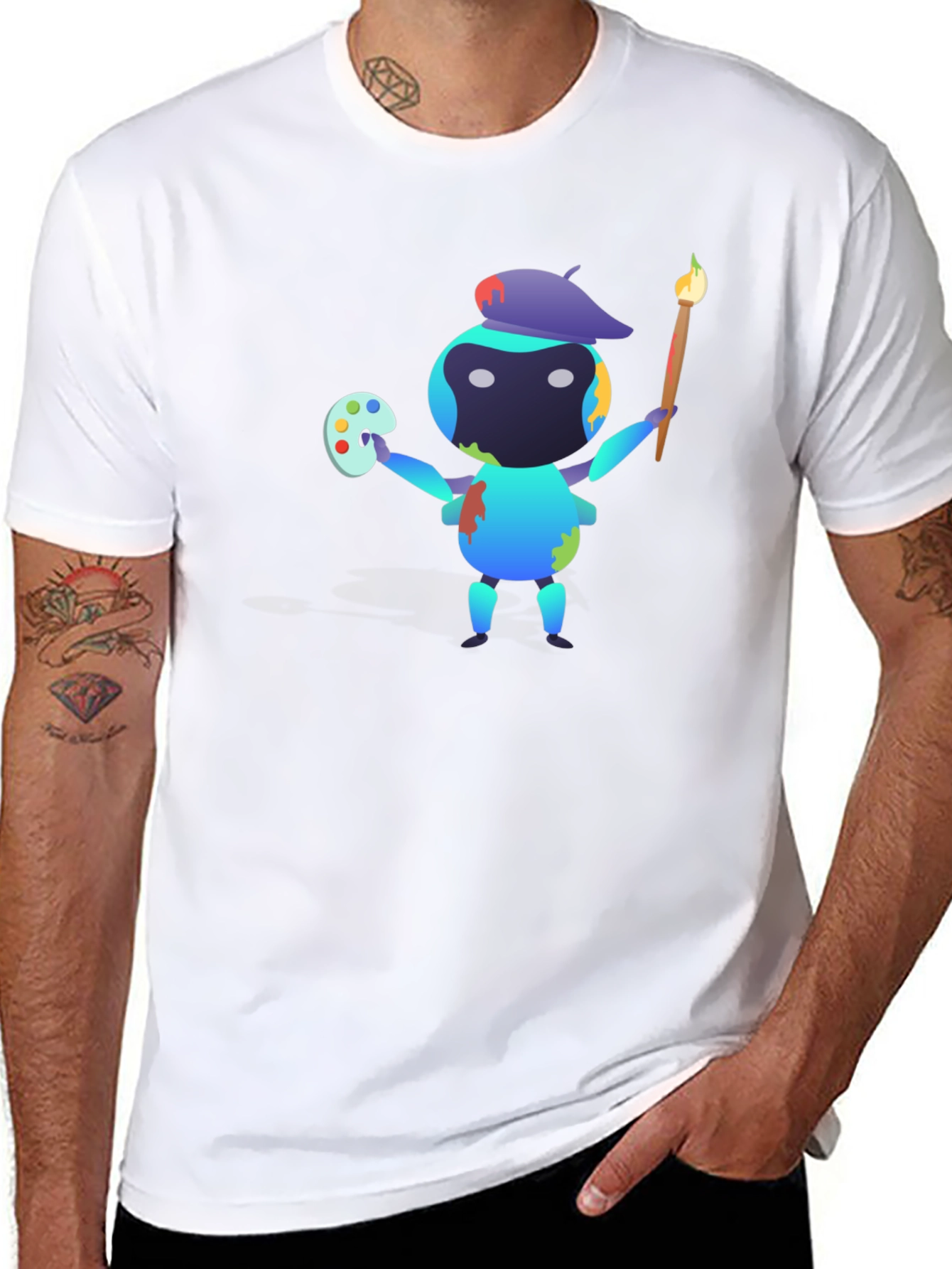 Artist Bot T-Shirt - Creative & Unique Graphic Tee