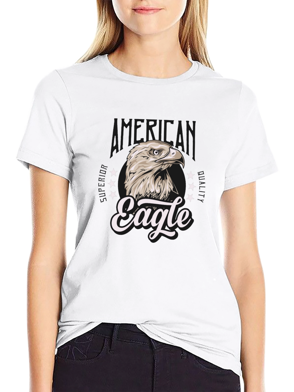 American Eagle Graphic Tee - Black