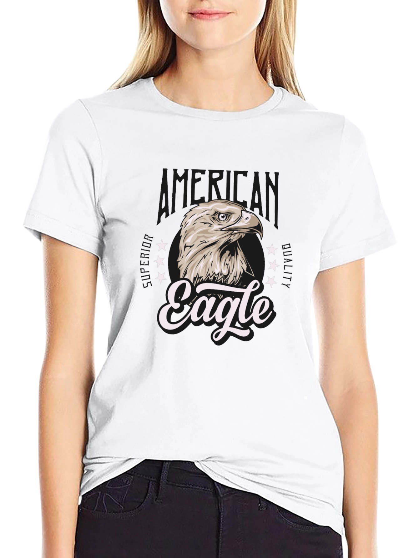 American Eagle Graphic Tee - Black