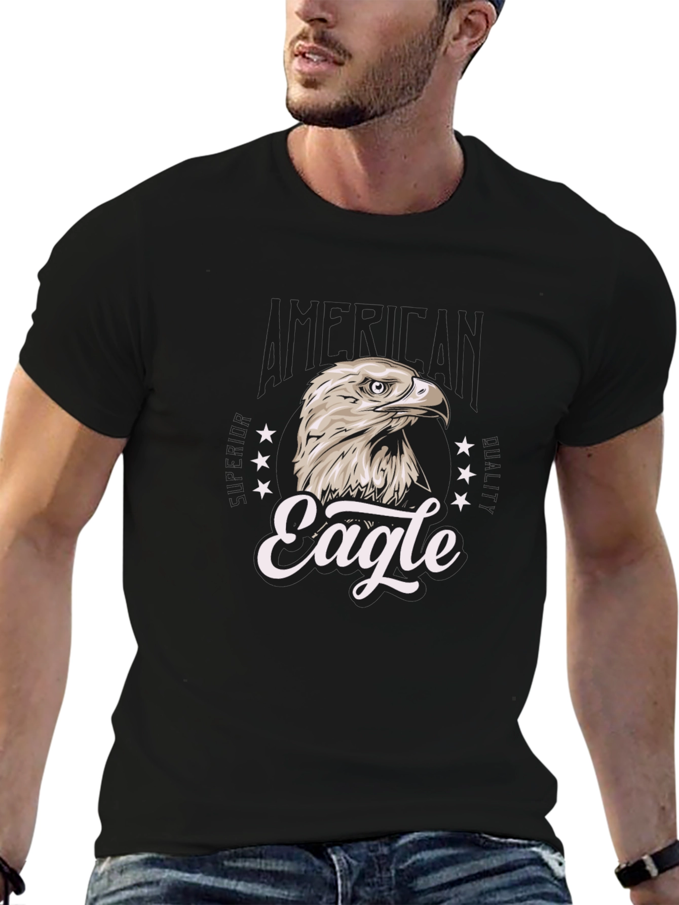 American Eagle Graphic Tee - Black