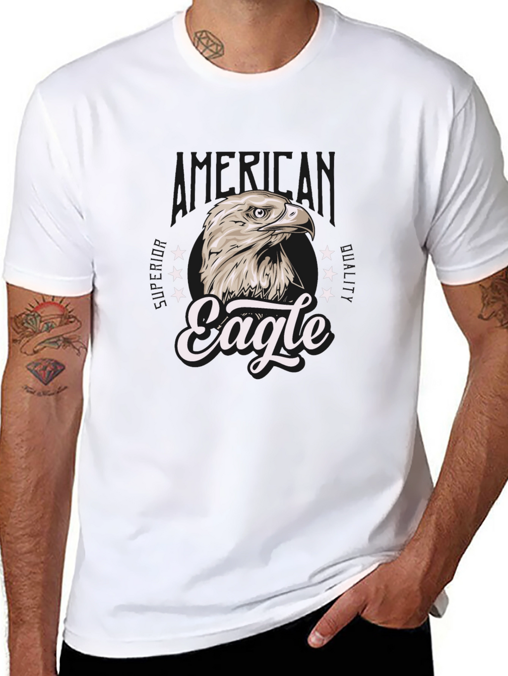 American Eagle Graphic Tee - Black