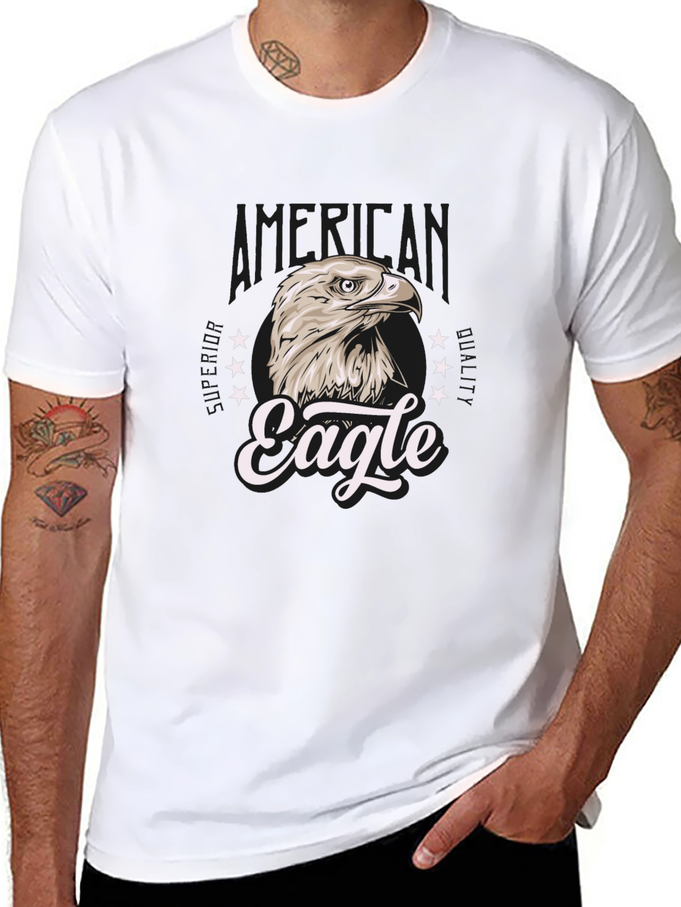 American Eagle Graphic Tee - Black