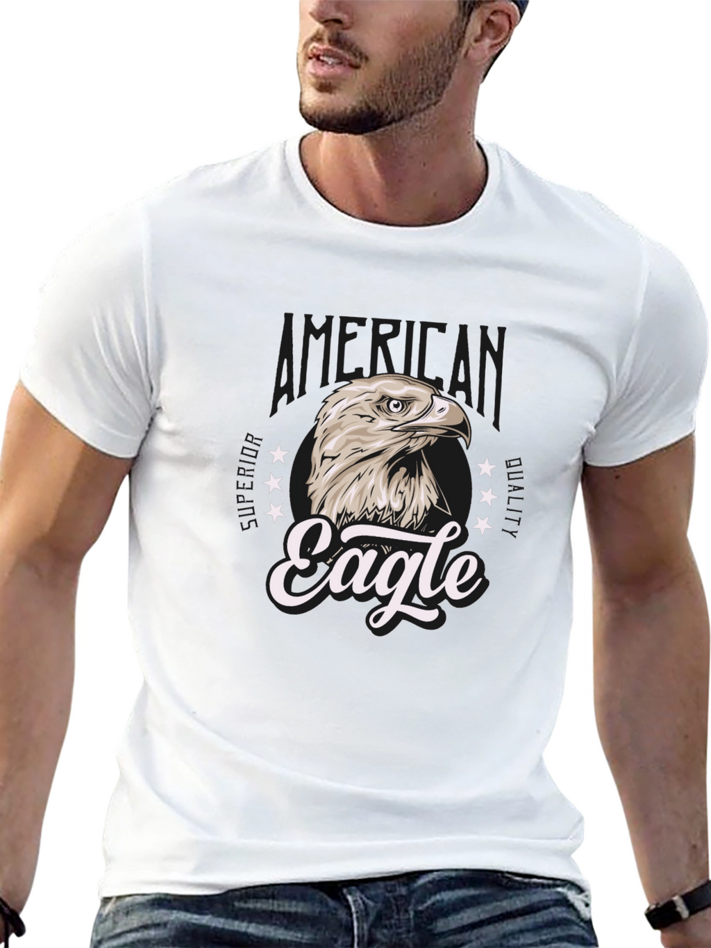American Eagle Graphic Tee - Black
