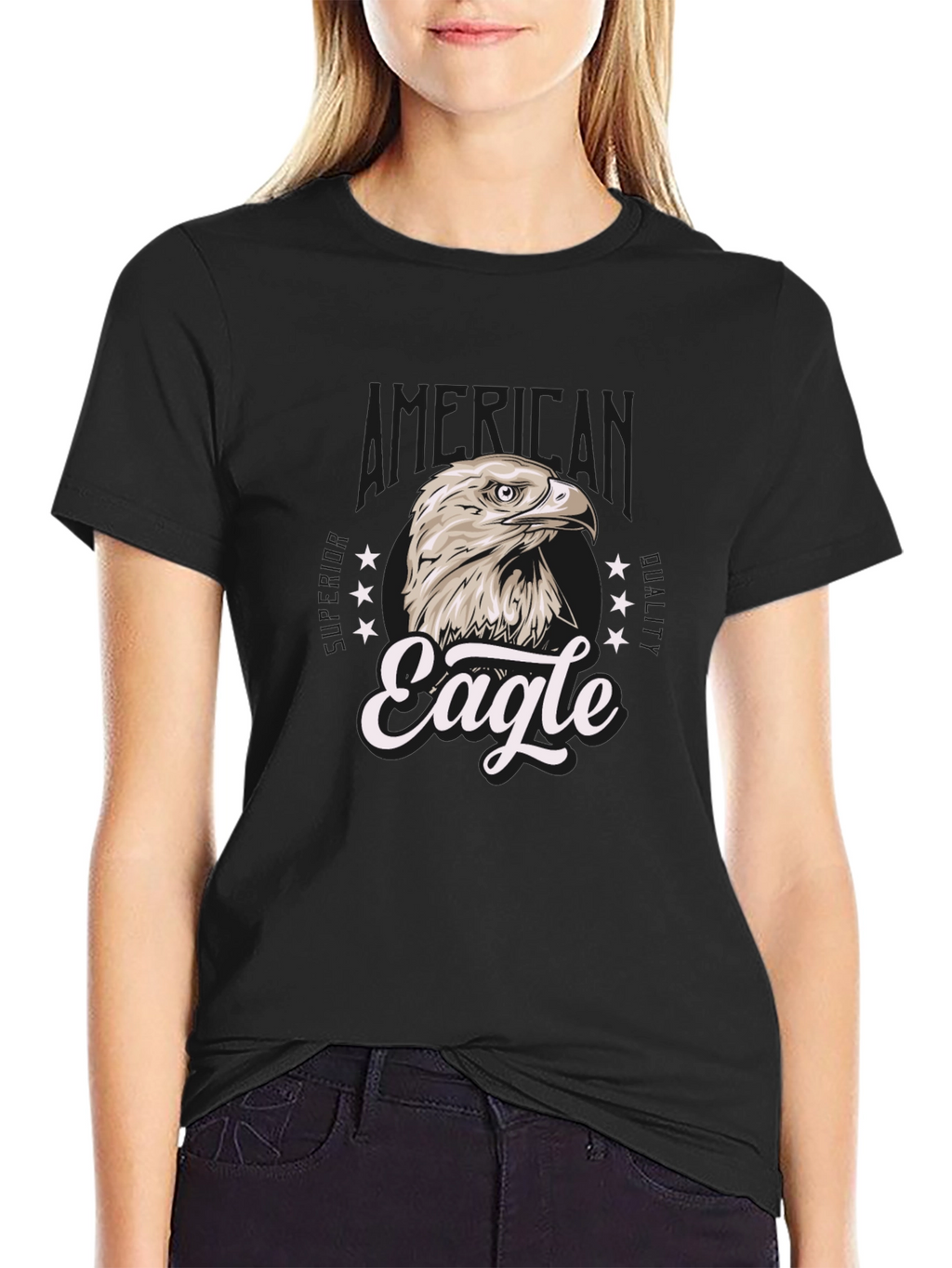 American Eagle Graphic Tee - Black