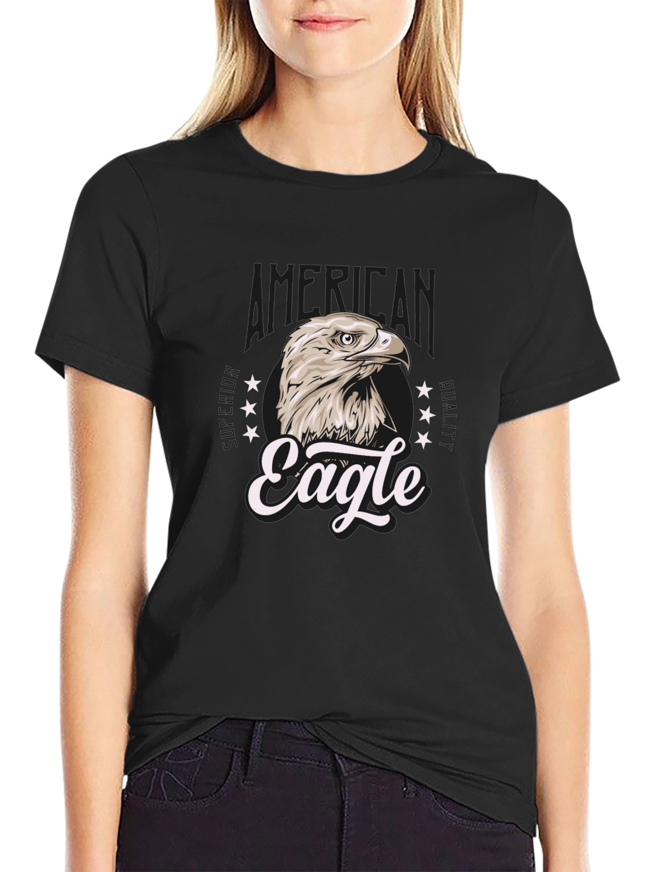 American Eagle Graphic Tee - Black