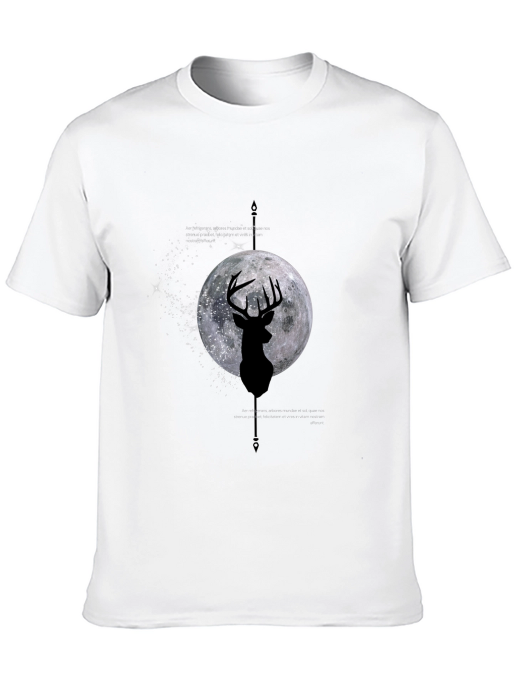 Deer Moon Graphic Tee - Mens Black T-Shirt
